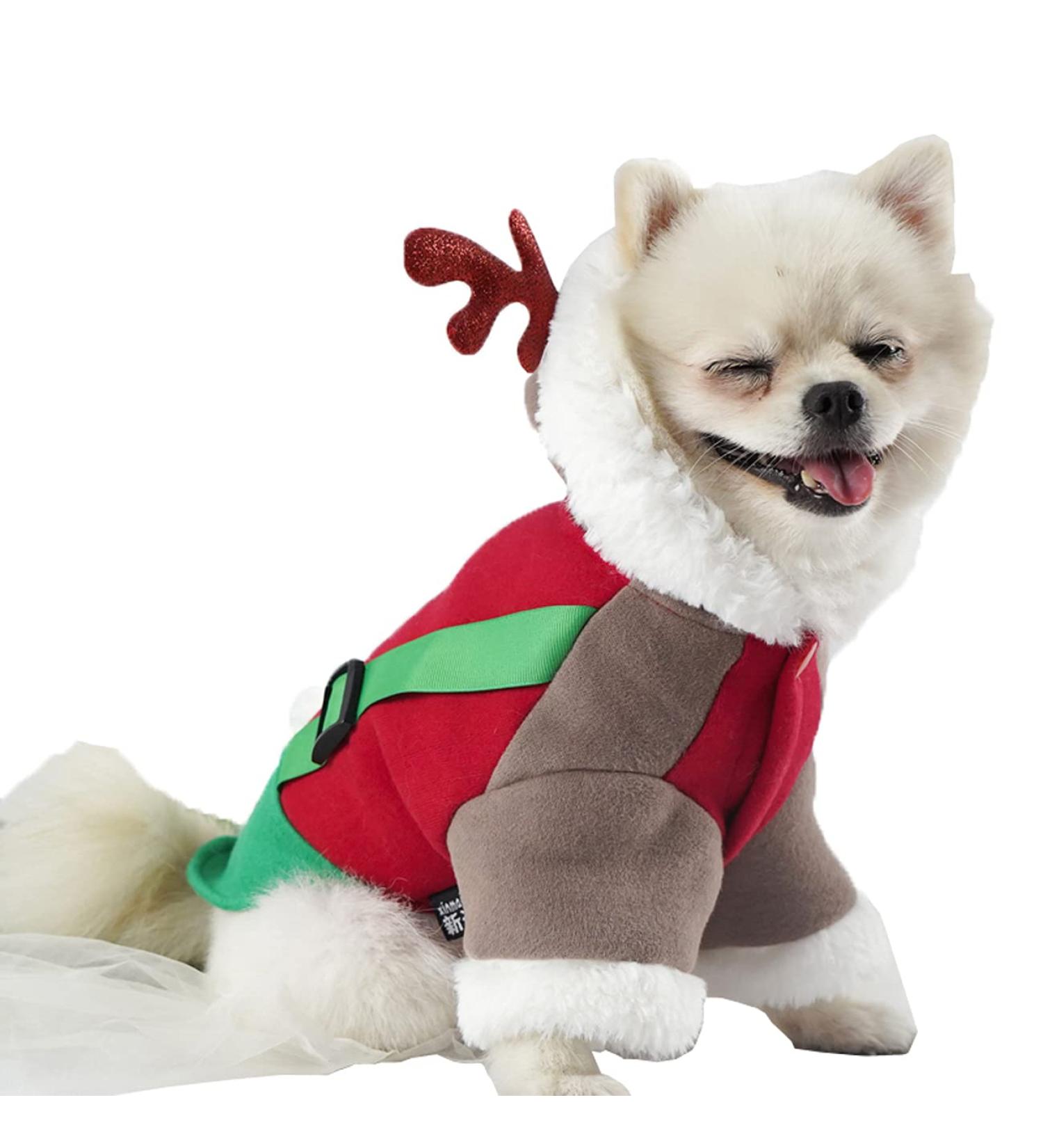 SAMGU Warm Christmas Dog Sweater Hoodie for Large Dogs | Cozy Elk Design | International Shipping Available - Buy Online on GoSupps.com