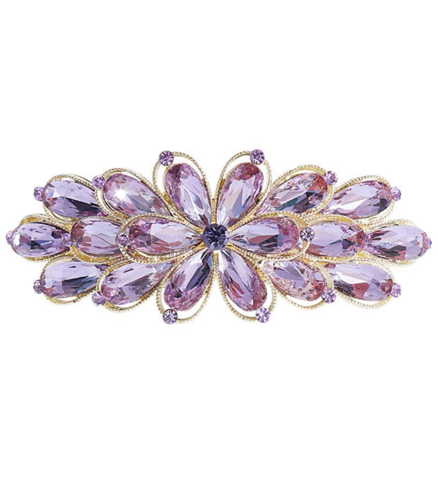 MAGICLULU Rhinestone Spring Hair Accessories Sparkle Hair Clips Bride Hair Clip Girl Hair Accessories Vintage Hair Barrettes Hair Decoration Alloy Delicate Big Hairpin Miss Purple - Buy Online on GoSupps.com