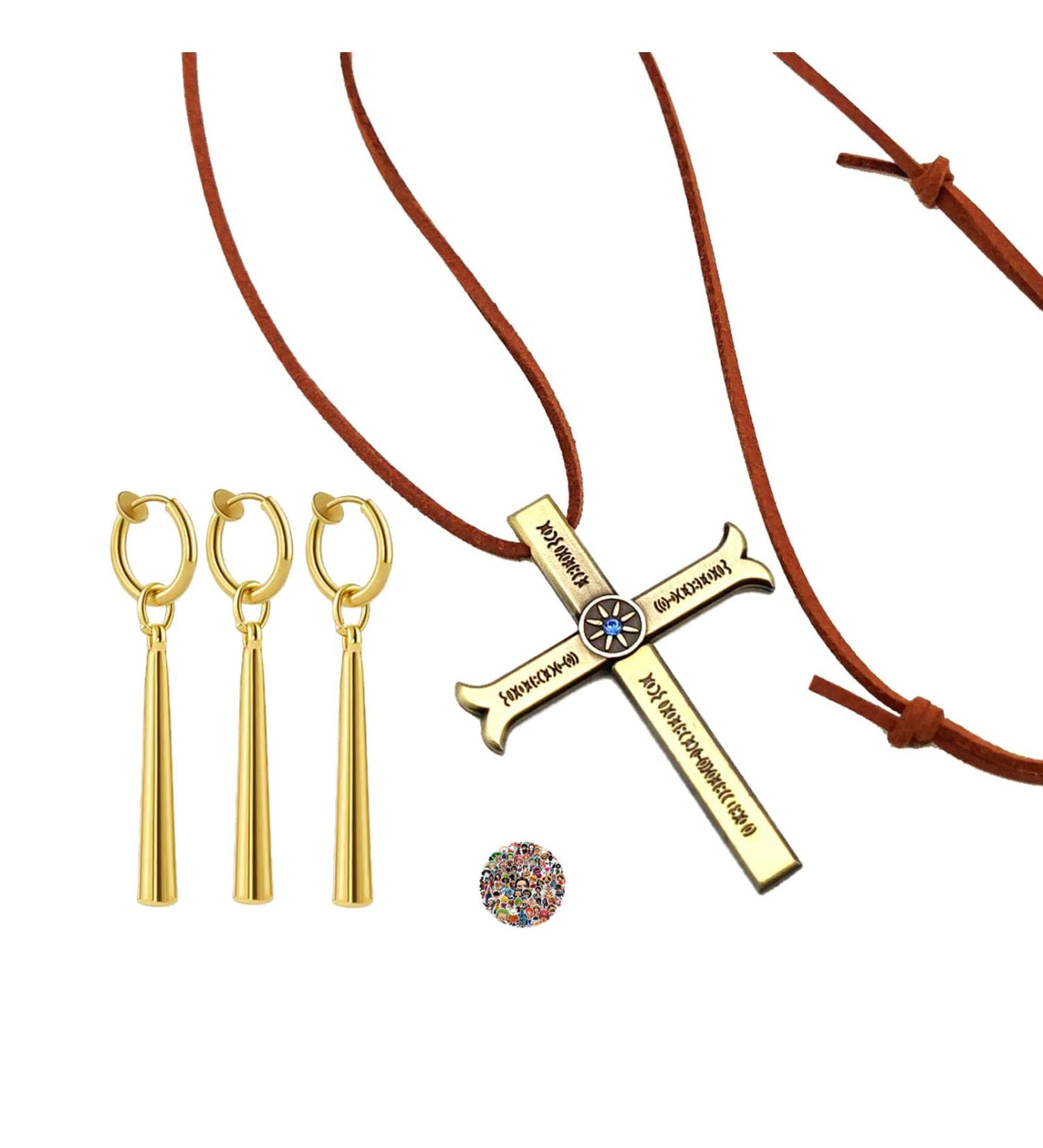 ZAKY OP Anime Nautical Swordsman Earrings | Cosplay Accessories - Dracule Mihawk & Zoro - 14 Pieces - Buy Online on GoSupps.com