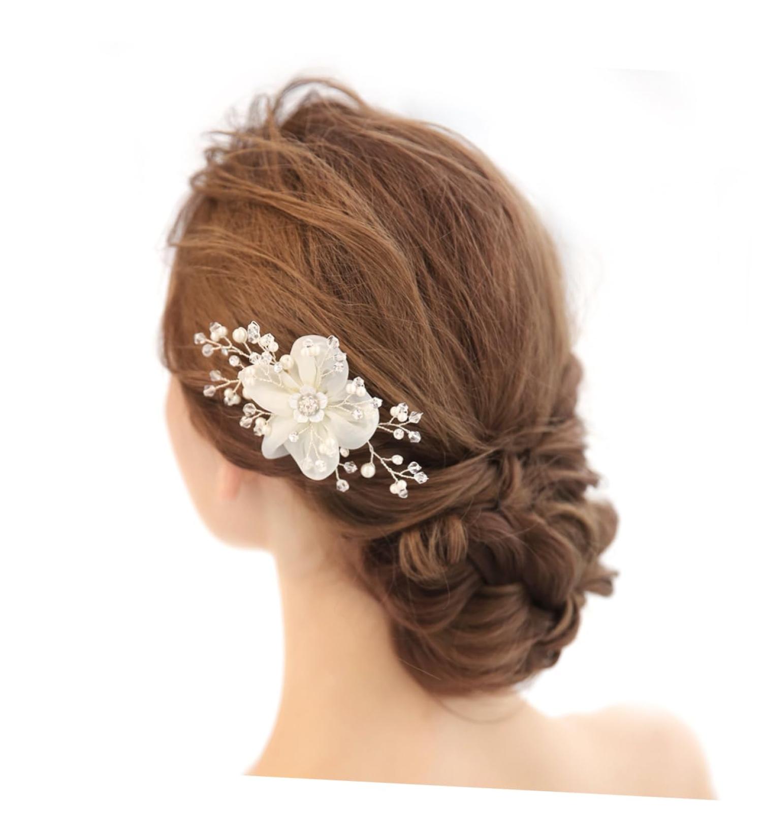 FRCOLOR Crystal Hair Comb Tiara Bridal Hair Comb Decor Hair Comb Decorate Bride Wedding - Buy Online on GoSupps.com