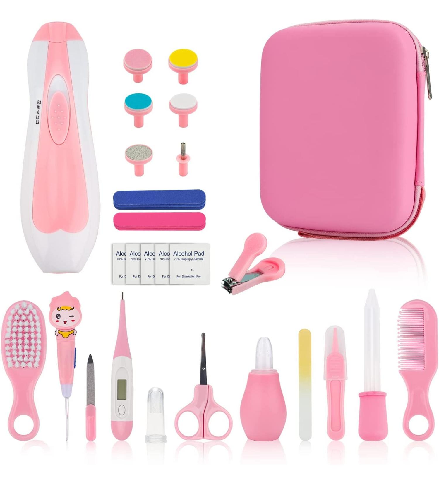 Baby Grooming Kit  Infant Safety Care Set with Hair Brush Comb Nail Clipper Nasal Aspirator Ear Cleaner Baby Essentials Kit for Newborn Girls Boys