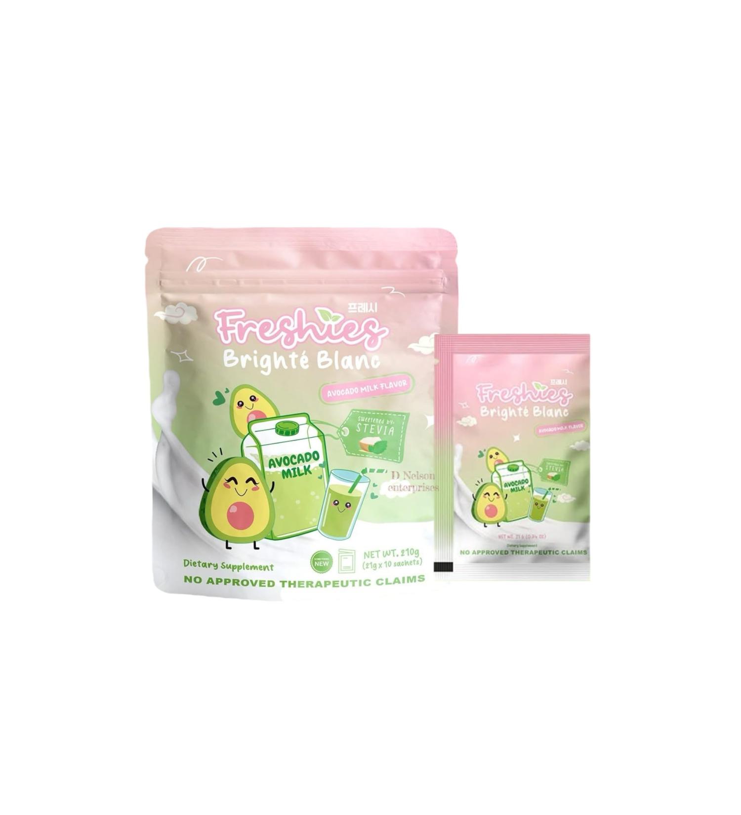 juju glow Freshies Avocado Milk 80 000mg Hydrolyzed Collagen 10 Sachets - Buy Online on GoSupps.com