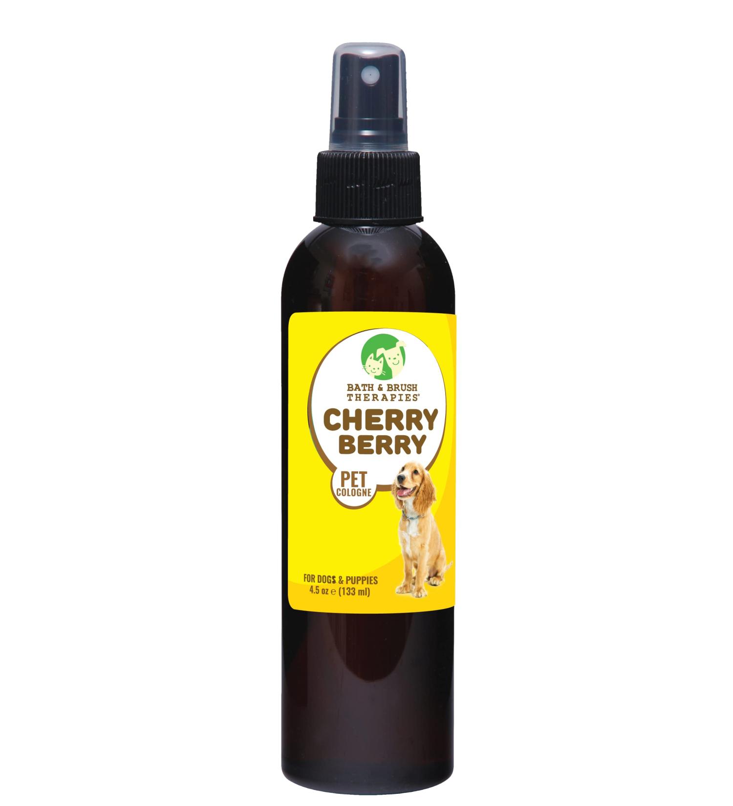 Bath & Brush Therapies Cherry Berry Pet Cologne 4.5 oz for Dogs - Long-Lasting Odor Eliminator | Cruelty-Free, Paraben-Free, Biodegradable and Non-Toxic - Made in USA - Buy Online on GoSupps.com