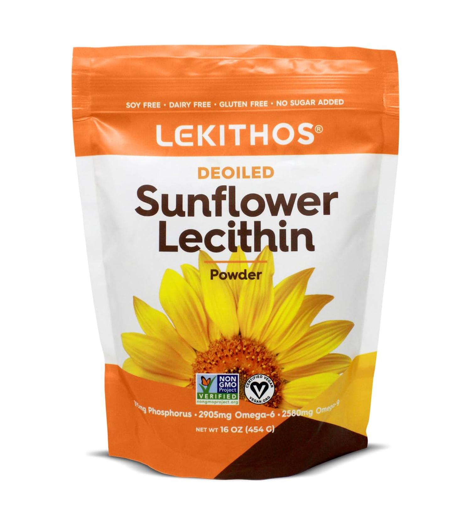 Deoiled Sunflower Lecithin Powder 16oz Daily Lecithin Supplement for Cooking Baking & Gummies 1760mg Phosphatidyl Choline Supplement - Great for Clogged Milk Ducts! 65 Servings Non-GMO 1 Pound (Pack of 1) - Buy Online on GoSupps.com