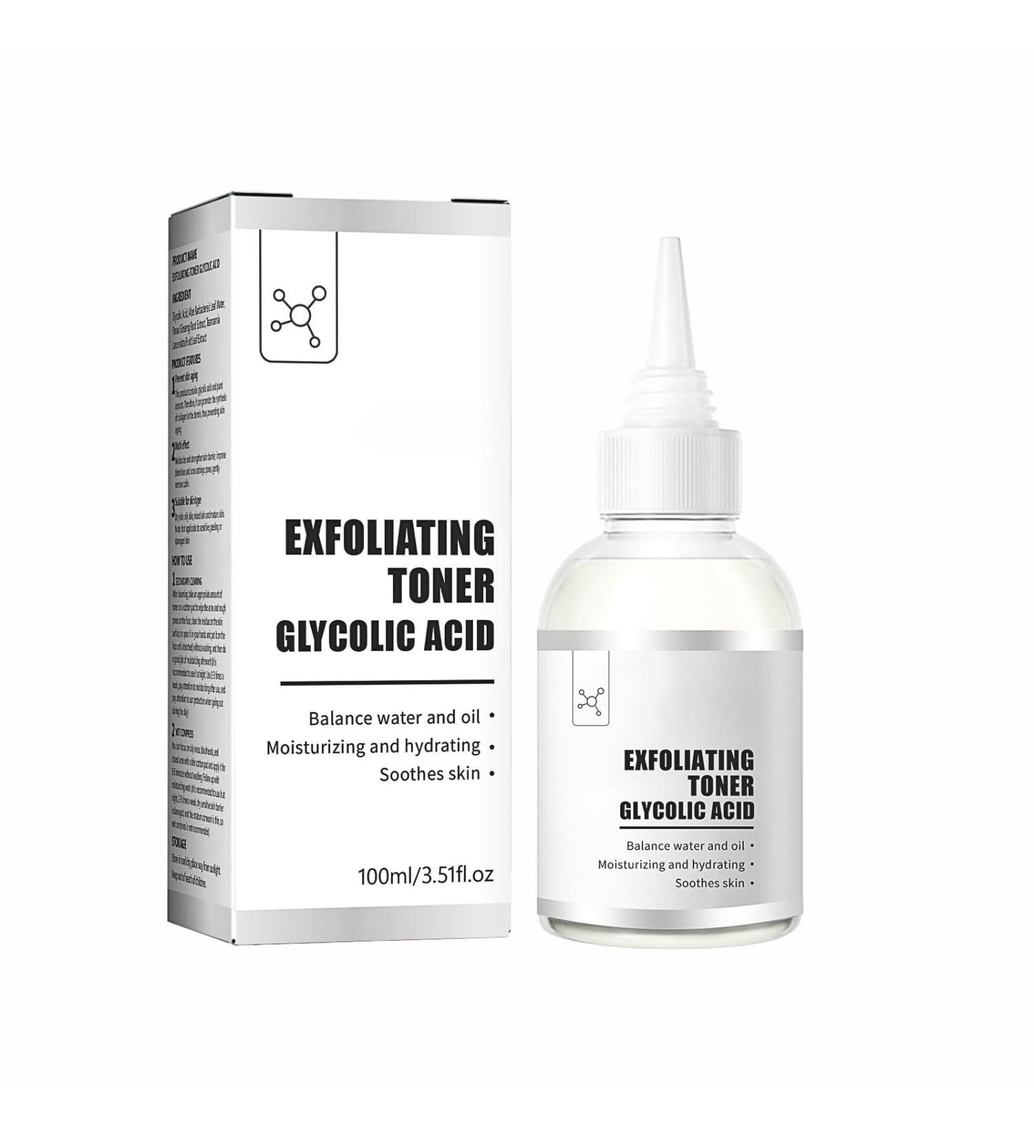 Glycolic Acid Toner Exfoliating Toner Toner for Face Glycolic Acid Serum Moisturizing & Hydrating Face Toner Pore Minimizer Dark Spot Remover for Face Balance Water and Oil Soothes Skin - Buy Online on GoSupps.com