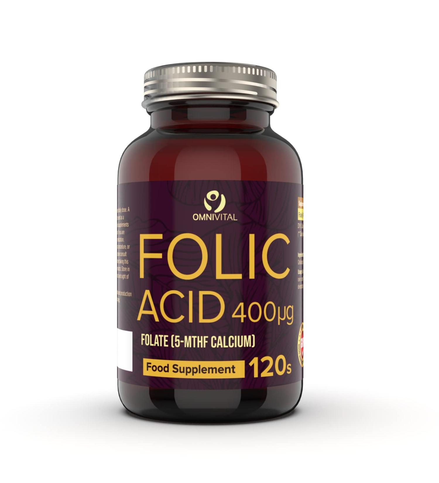 Omnivital Folic Acid 400 mcg - Essential Supplement for Health and Wellness - Buy Online on GoSupps.com