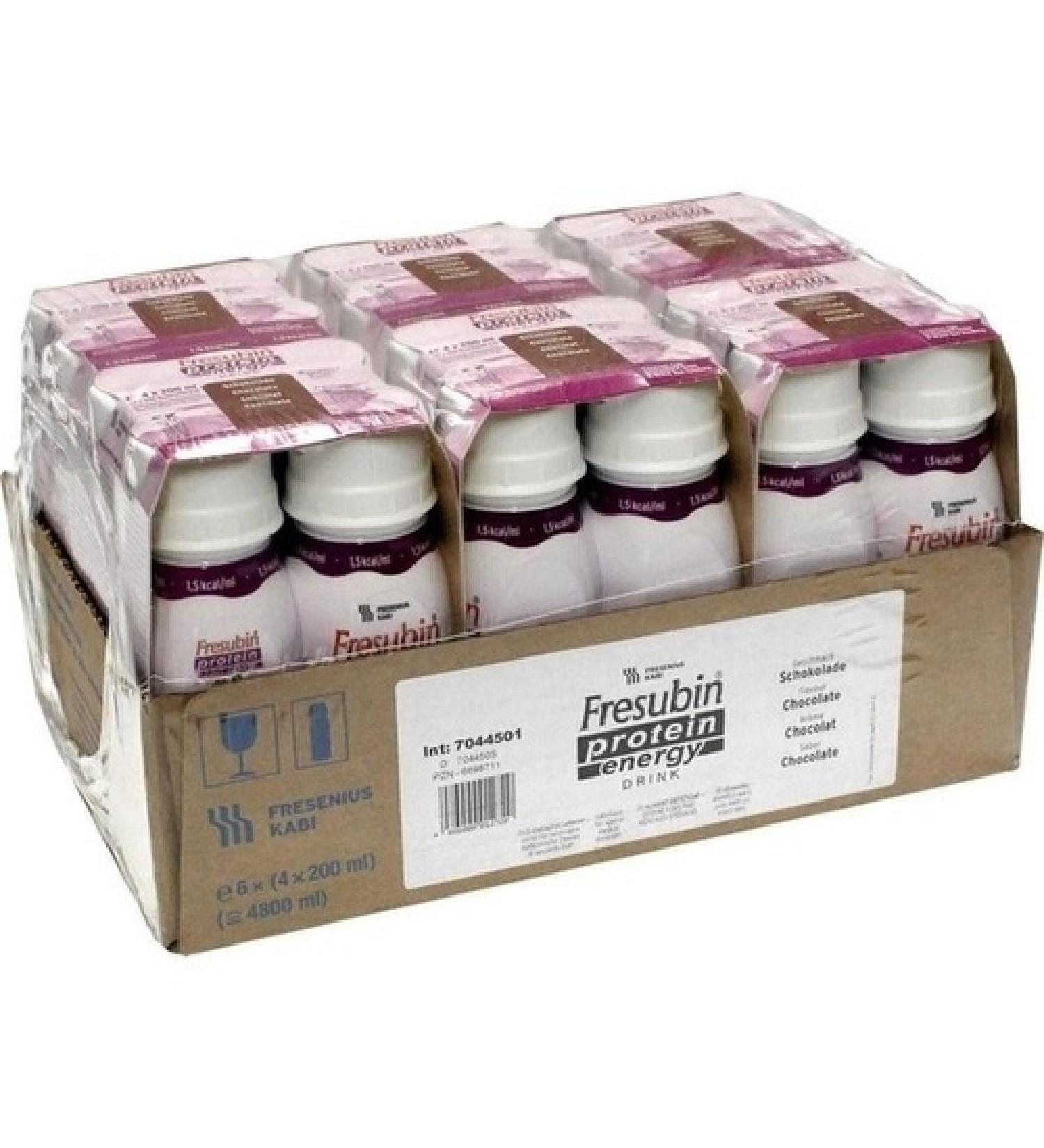 Fresenius Kabi Fresubin Protein Energy Drink Chocolate Drinking Bottle 6 x 4 x 200 ml 1 Pack (1 x 5.5 kg)