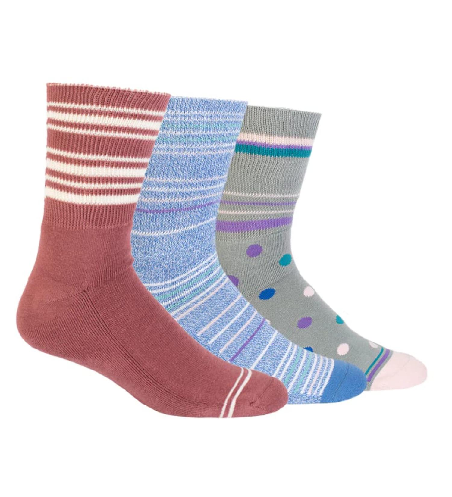 Dr. Segal's Non Binding Seamless Neuropathy Diabetic Socks - Edema Socks - 3 Pack, Medium-Large, Blue - Buy Online on GoSupps.com