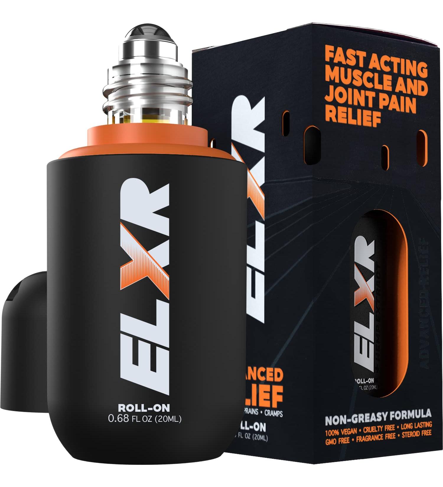 ELYXR Muscle Pain Relief Roll-On Oil - Fast Acting Joint & Muscle Pain Relief - Buy Online on GoSupps.com
