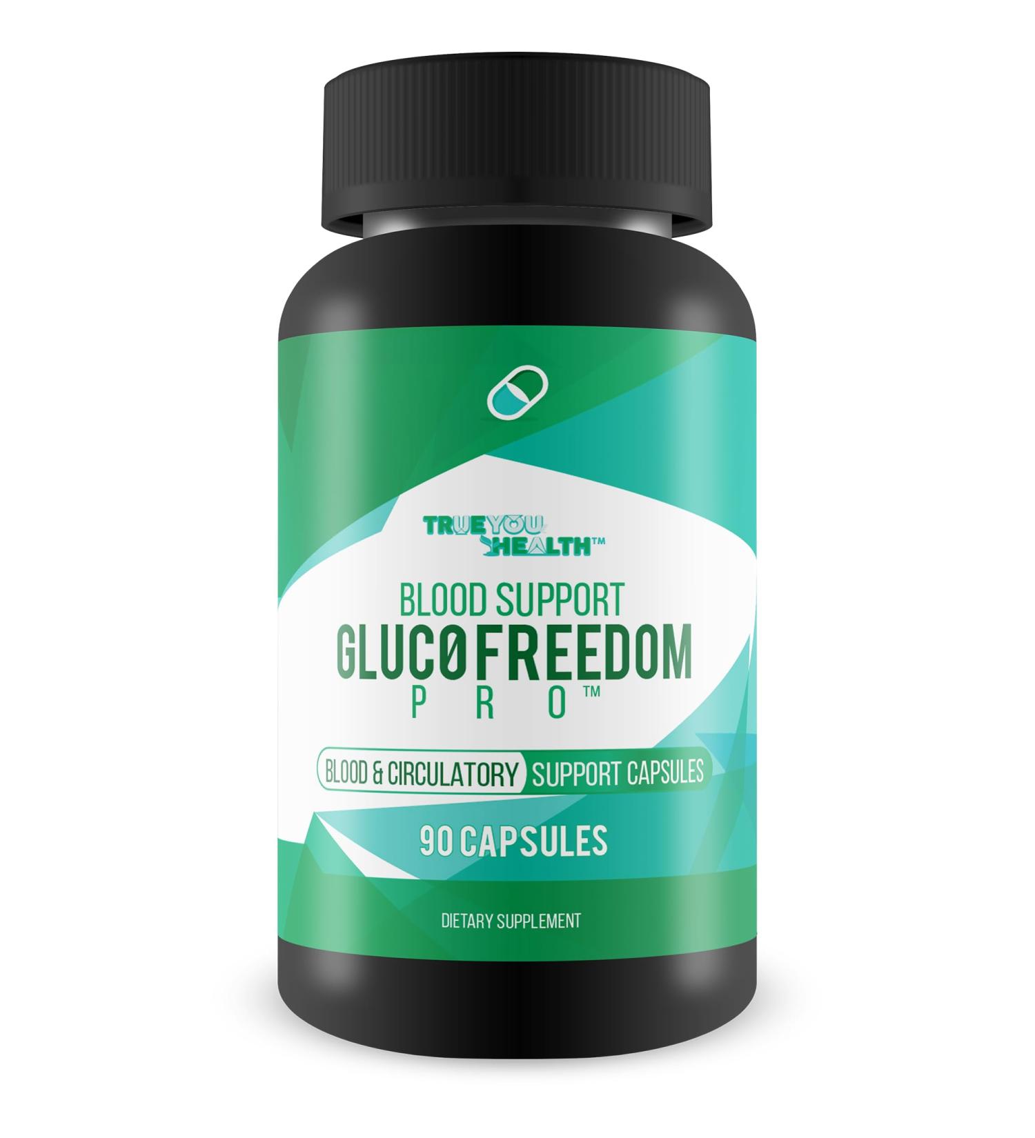 Blood Support Gluc0 Freedom Pro - Our Best Blood Health Capsules - Blood Health Blood Balance Supplement - Blood Health Supplements - Blood Boost & Blood Flow Supplement - Blood Circulation Supplement - Buy Online on GoSupps.com