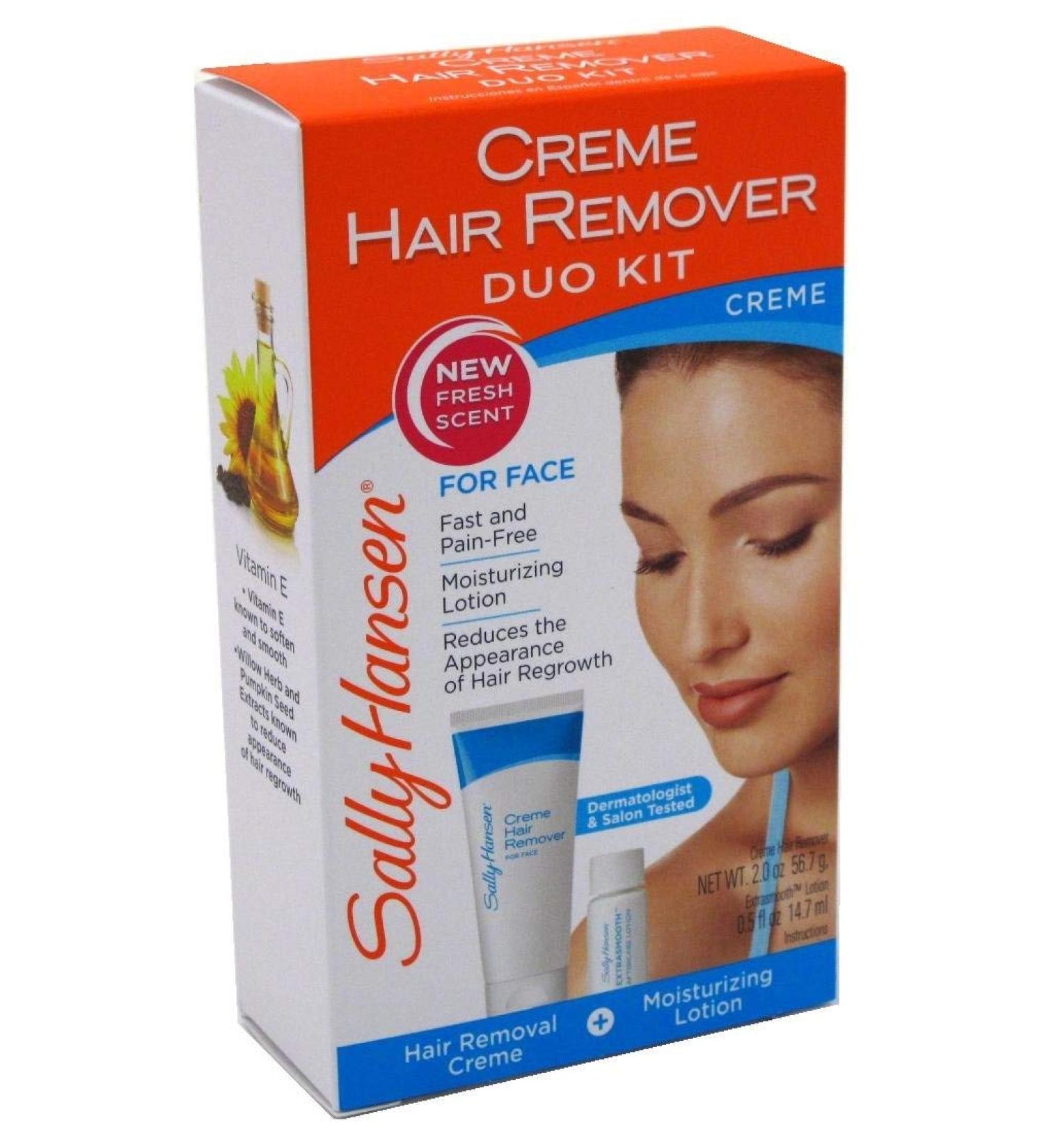 Sally Hansen Creme Hair Remover Duo Kit For Face (3 Pack)