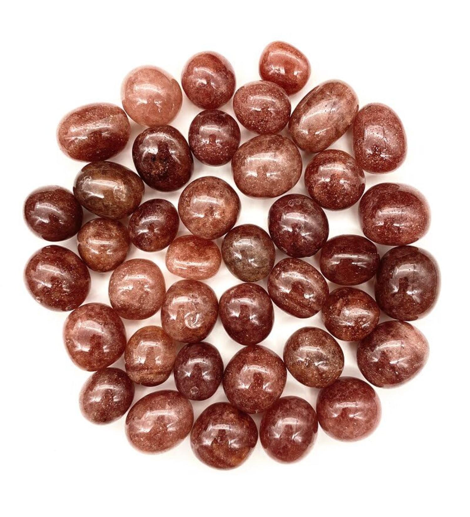 Natural Crystal Rough 100g Natural Red Strawberry Quartz Crystal Tumbled Bulk Specime Gemstones Stones and Crystals - Buy Online on GoSupps.com