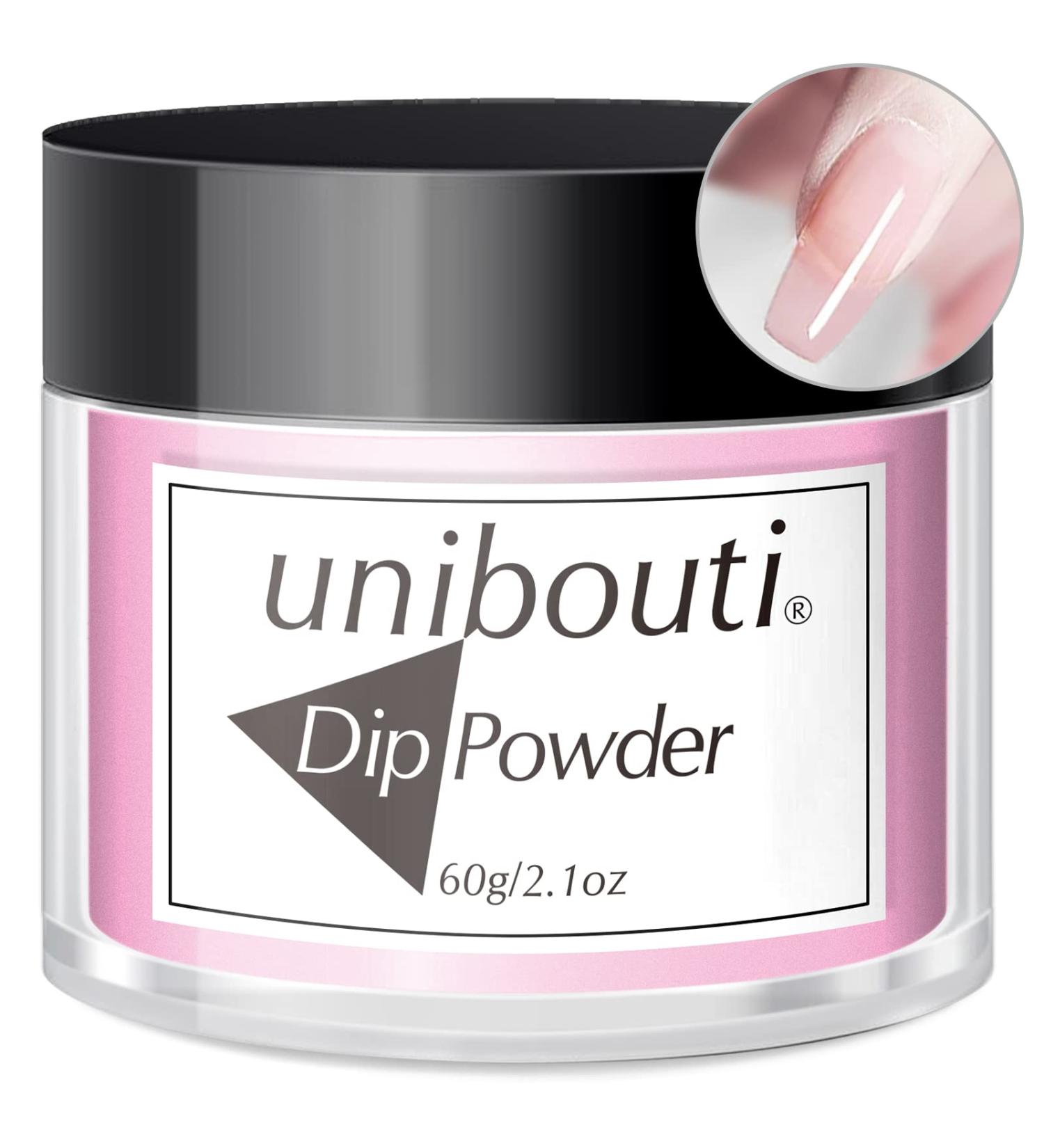 Unibouti Clear Pink Nail Dip Powder 2.1oz - Ultra Capacity Dipping Nail Powder Refill - Buy Online on GoSupps.com