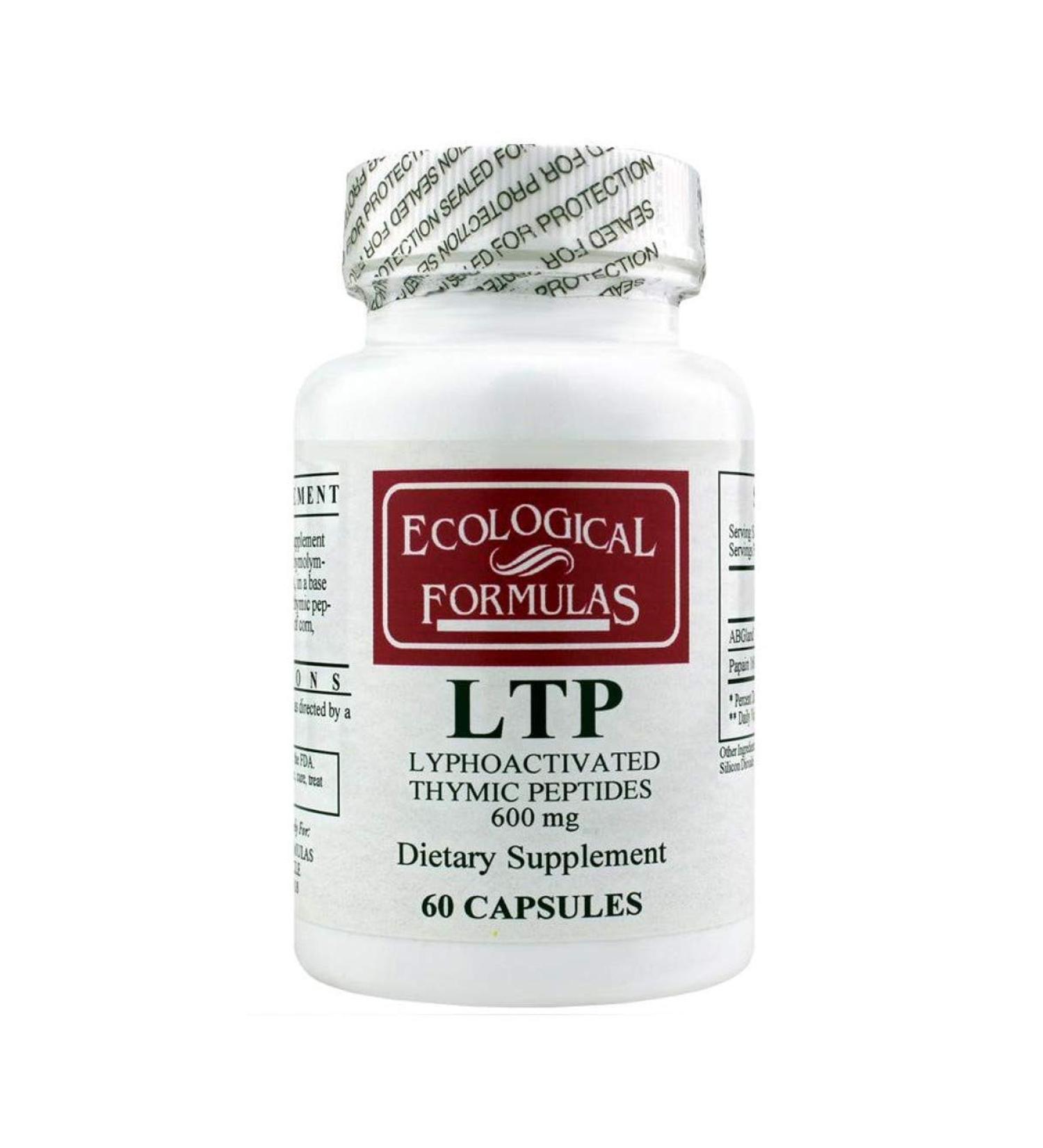 Ecological Formulas Lyphoactivated Thymic Peptides 600 Mg White 60 Count