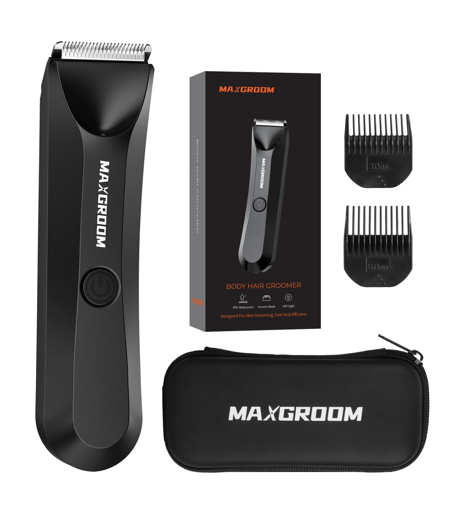 MAXGROOM Body Hair Trimmer for Men - Electric, Waterproof & Rechargeable - Buy Online on GoSupps.com
