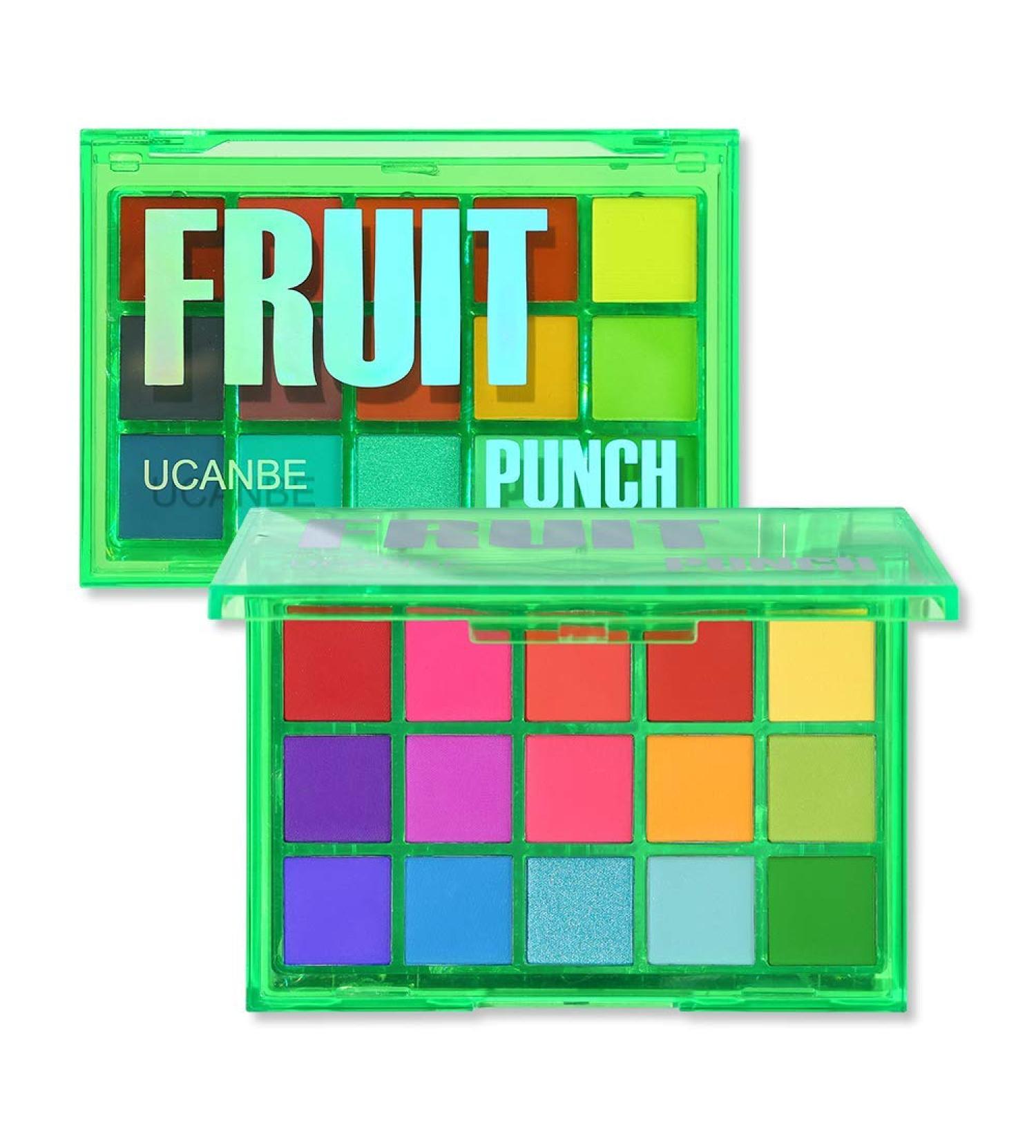 Ucanbe Fruit Punch Eyeshadow Palette - 15 Bold & Shimmering Colors | Waterproof High Color Rendering Makeup - Buy Online on GoSupps.com
