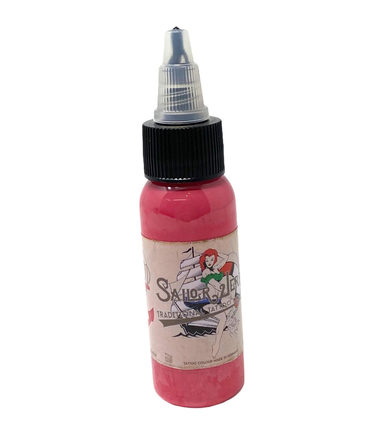 Tattoo INKgrafiX Piercing SAILOR JERRY Pink 30 ml Vegan Reach DE + certificate German tattoo ink with certificate INKgrafiX IG04284 Tattoo Ink Pink