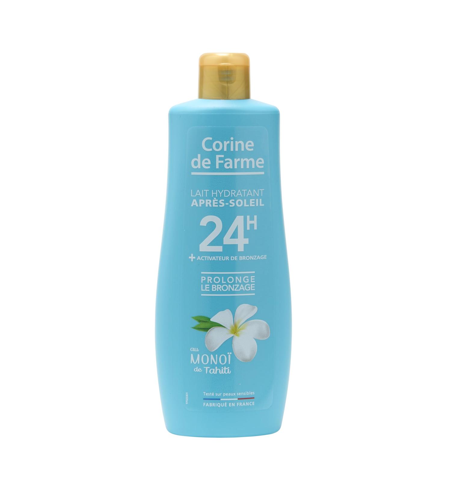 Corine de Farme - Lait Hydratant et Prolongateur Apr s-Soleil - Activateur de Bronzage - au Mono de Tahiti - Lotion pour Corps et Visage - Hydrate 24h - 250 ml - Fabrication Fran aise - Buy Online on GoSupps.com