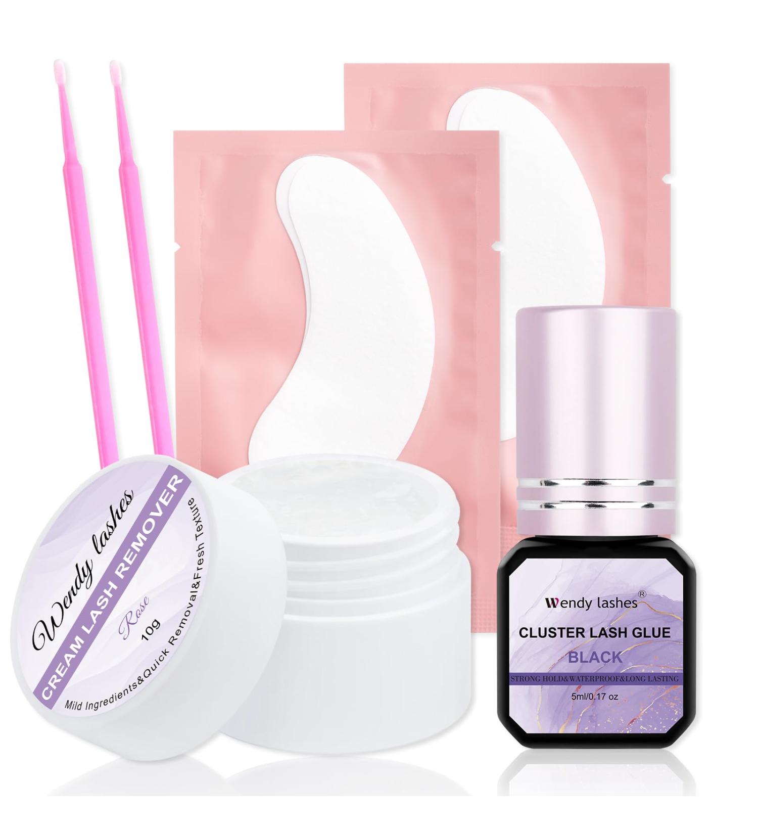 Buy Lash Cluster Glue & Remover Kit - Strong Clear Glue & Safe Cream Remover for DIY Lash Extensions | Fast No Residual Shipping Worldwide - Buy Online on GoSupps.com