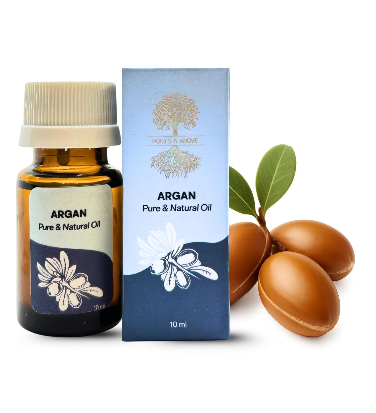 Roots & Above Argan Essential Oil 0.34 fl oz/10 ml Pure Natural Cold Pressed Oils for Face Skin Care Nails Hair Conditioner Shampoo Lotions Soap Making Soothing & Moisturizing DIY use Argan Oil - Buy Online on GoSupps.com