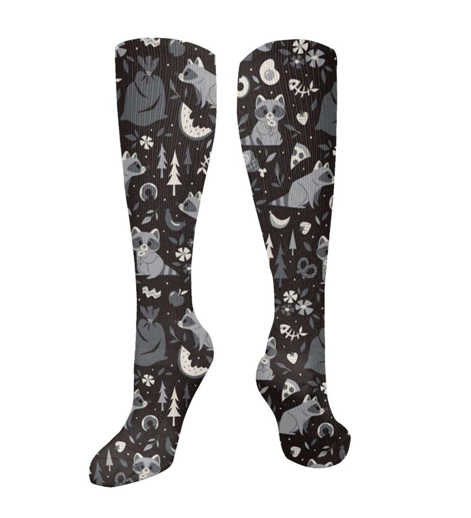 Trashy Raccoons Compression Socks 15-20 mmHg for Men & Women Best Support for Running & Cycling - Buy Online on GoSupps.com