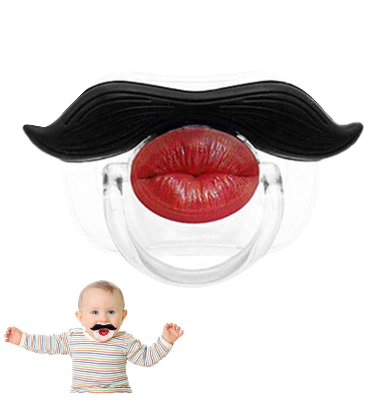 Vincent Bart Schnuller Orthodontic Mustache Pacifier for Toddlers | Soft Silicone Baby Pacifier - Safe & Unisex - Buy Online on GoSupps.com