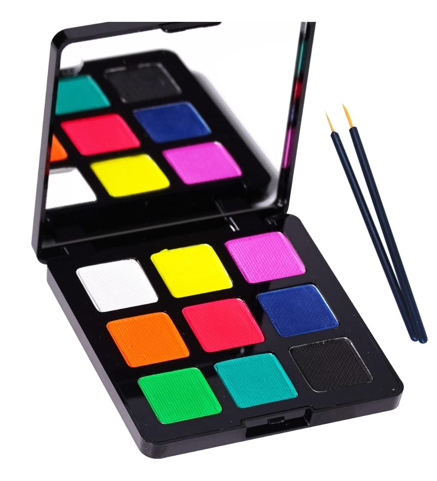 Bowitzki 9 Colors Water Activated Eyeliner - UV Glow Retro Graphic Makeup for Face & Body - Buy Online on GoSupps.com