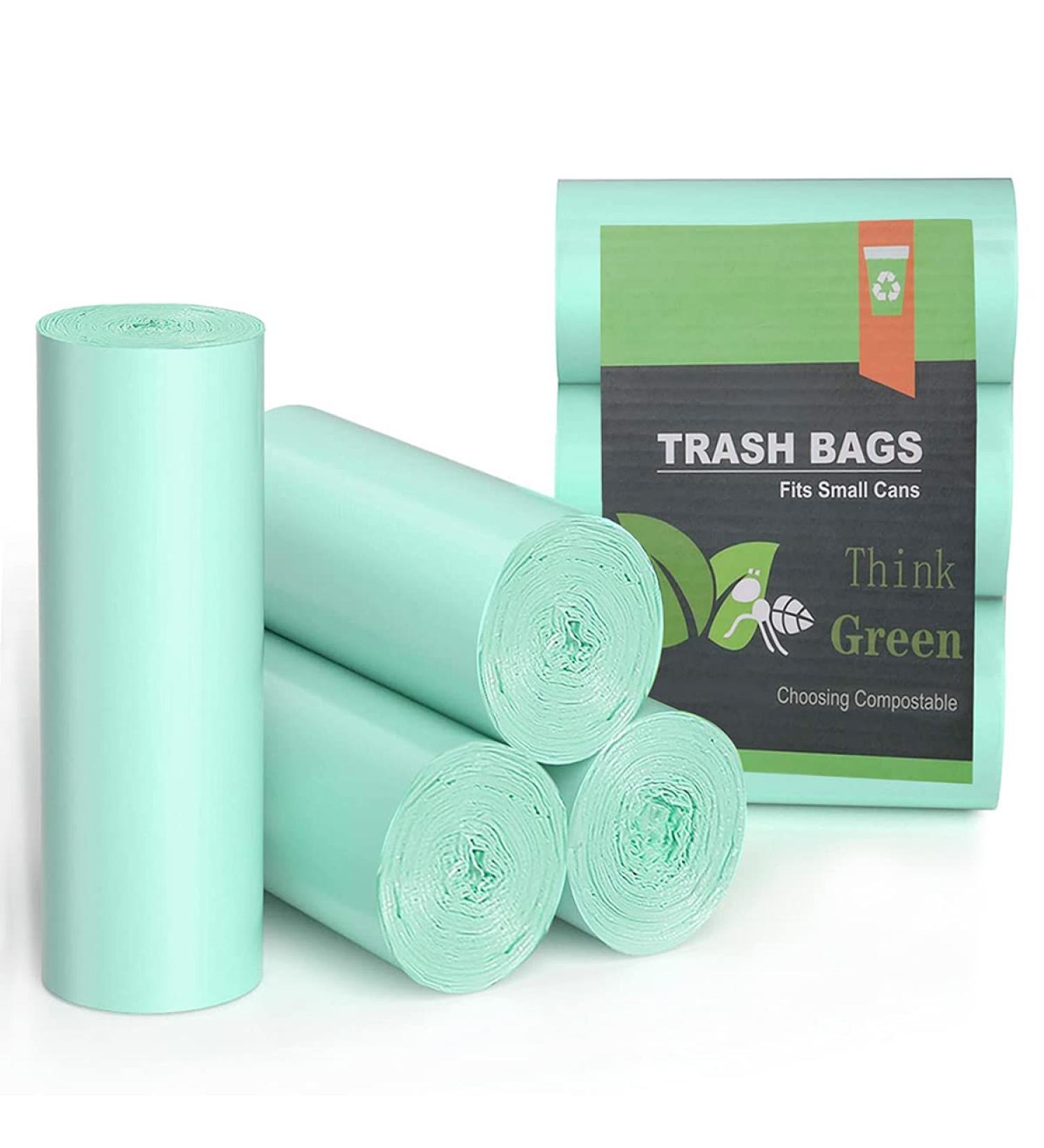 75 Counts AYOTEE Mini Garbage Bags  1.2 Gallon Small Compostable Trash Bags  Small Garbage Bags for home  Fit 4.5 or 5 Liter Bathroom Wastebasket Can Liners(Green) 75 Count (Pack of 1) - Buy Online on GoSupps.com