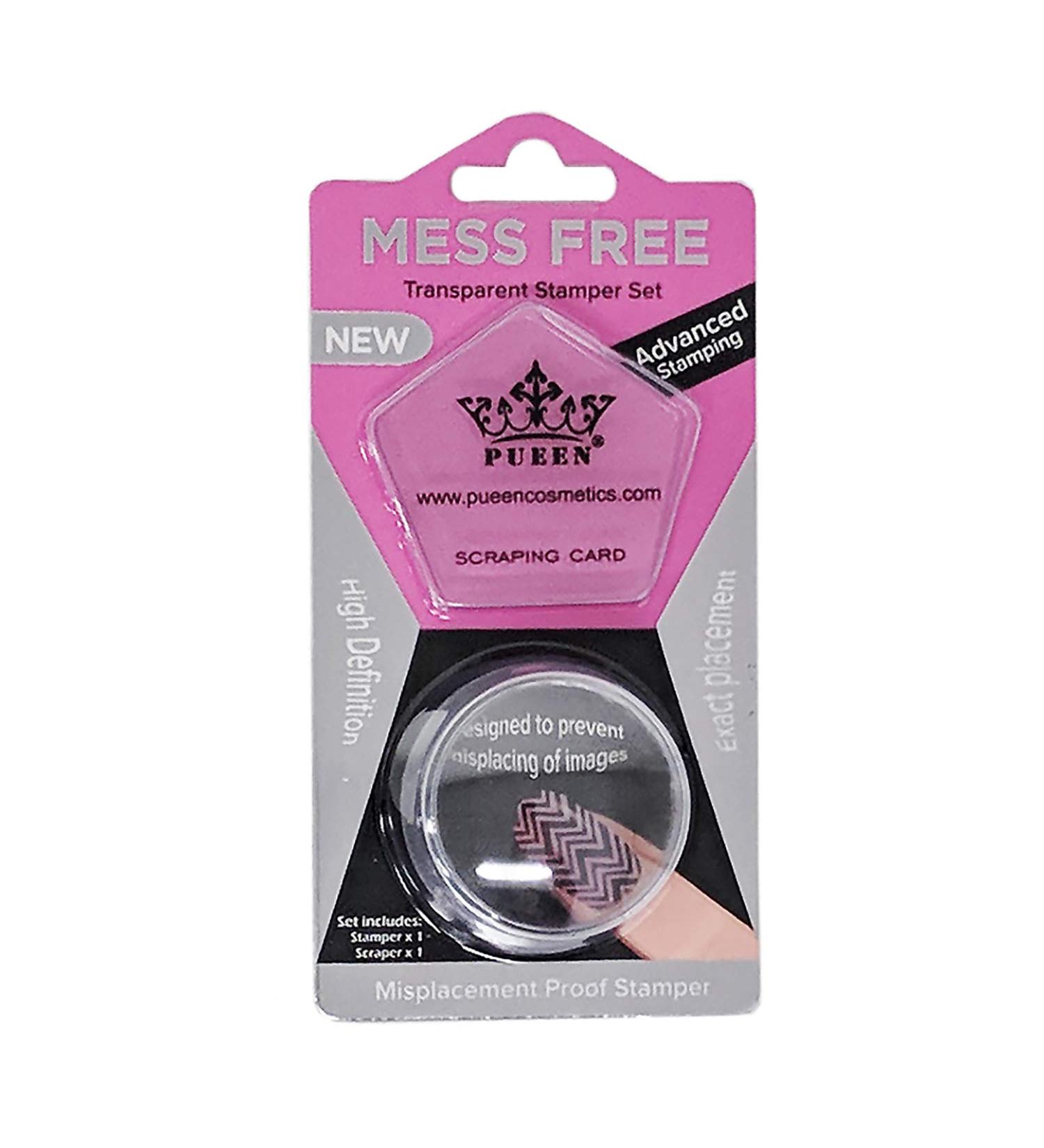 PUEEN 35mm HD Chunky Transparent Soft Stamper and Scraper Set - Nail Art Stamping Tools - Clear - Buy Online on GoSupps.com