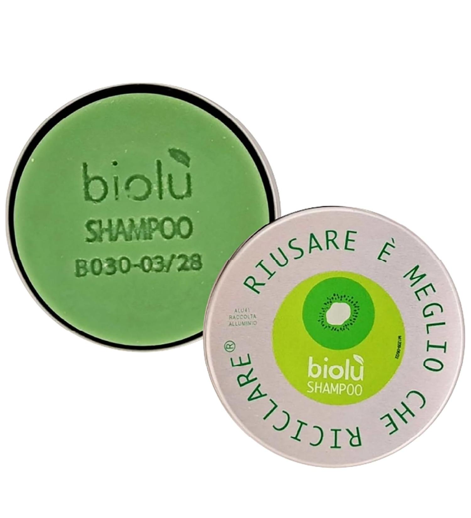  BIOLU Kiwi Bio Solid Shampoo 55g with Tin Container - BIOLU Code LBSSKI - Buy Online on GoSupps.com