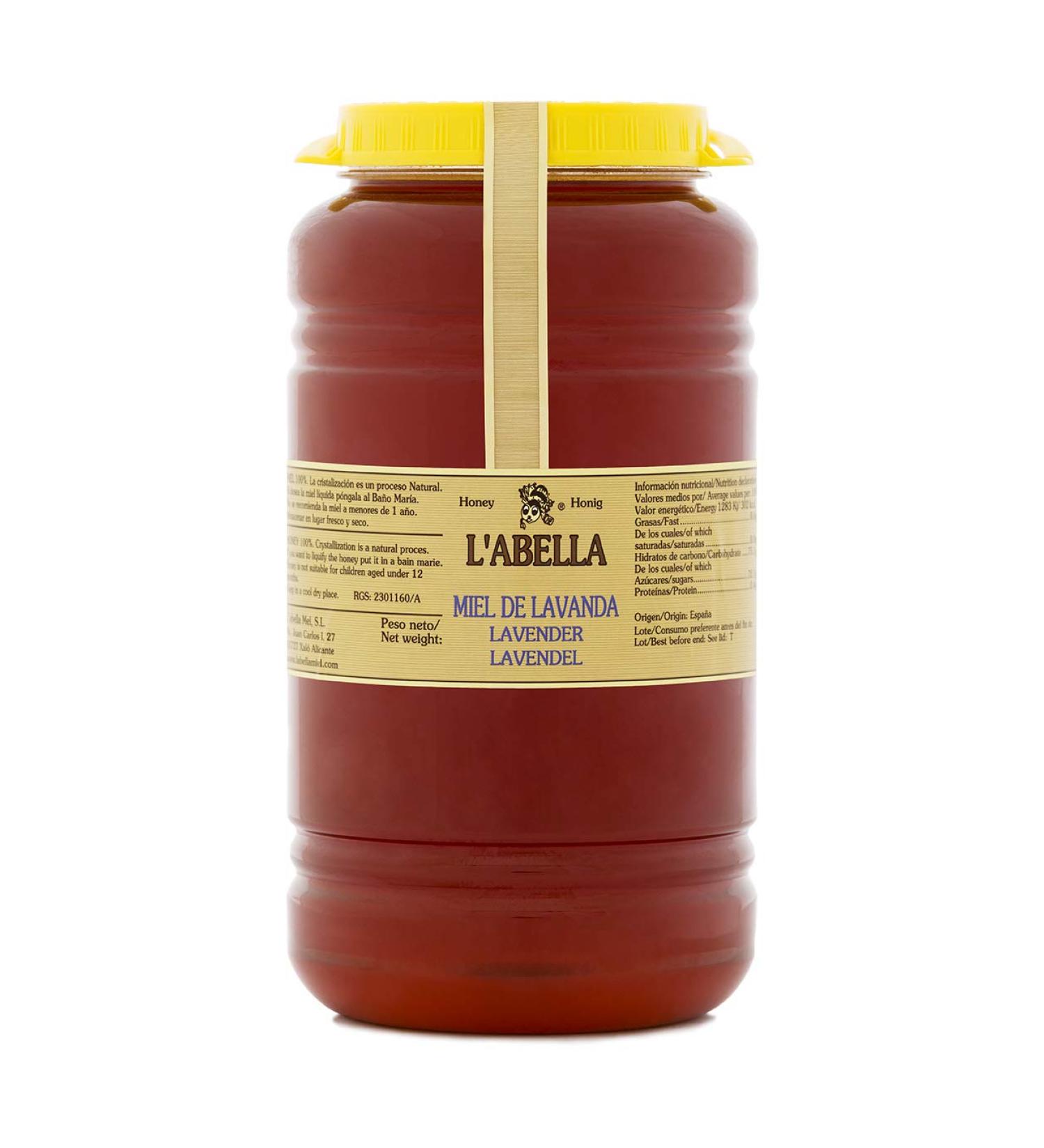 L'abella Mel - Lavender honey - Natural honey harvested in Spain (3 kg) - Buy Online on GoSupps.com
