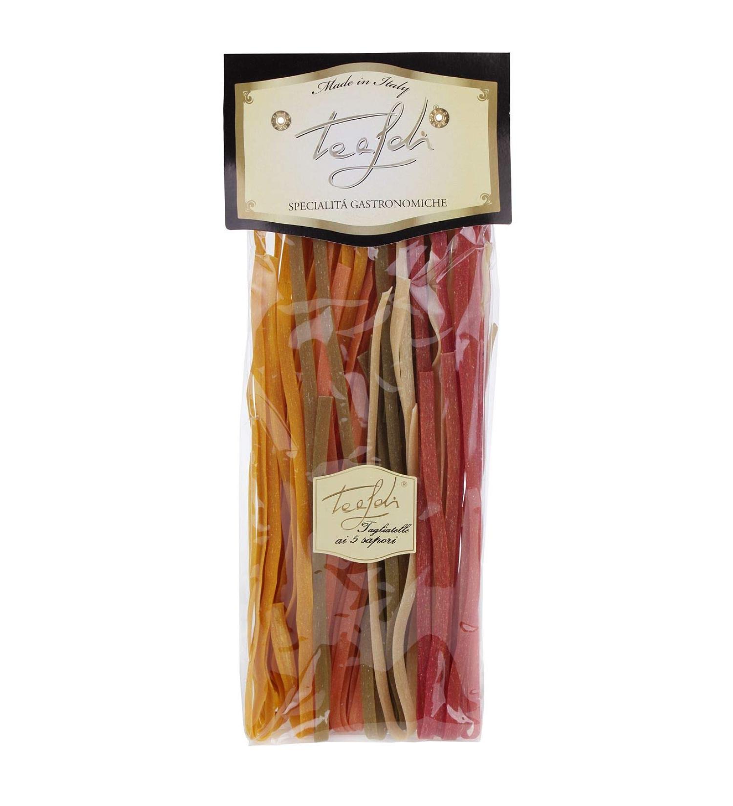 Tealdi Original Italian Tagliatelle Pasta - Colorful 250g in 5 Flavors | Premium Italian Specialty - Buy Online on GoSupps.com