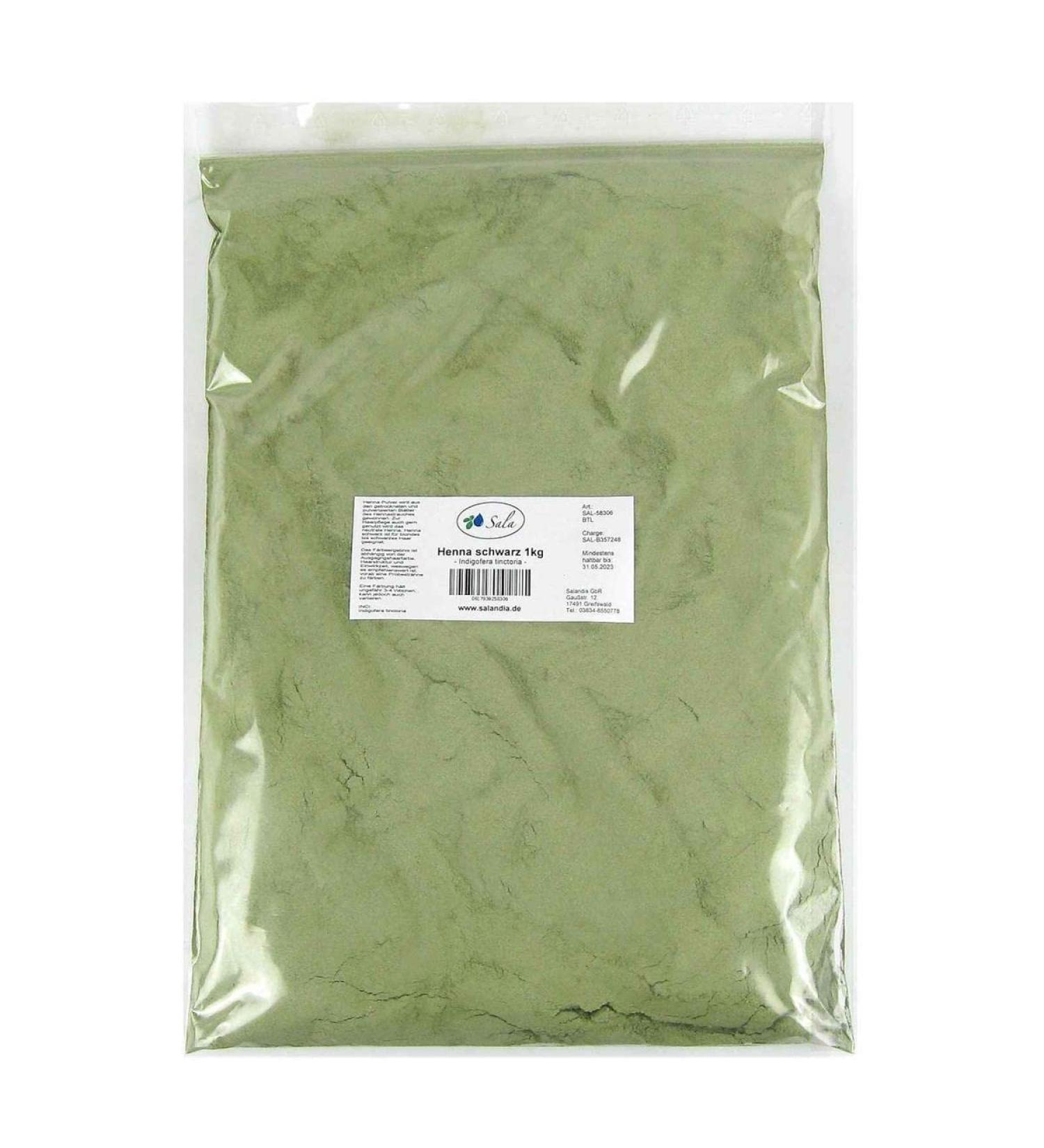 Sala Henna Powder Hair Color Hair Dye Black 1 kg 1000 g Bag