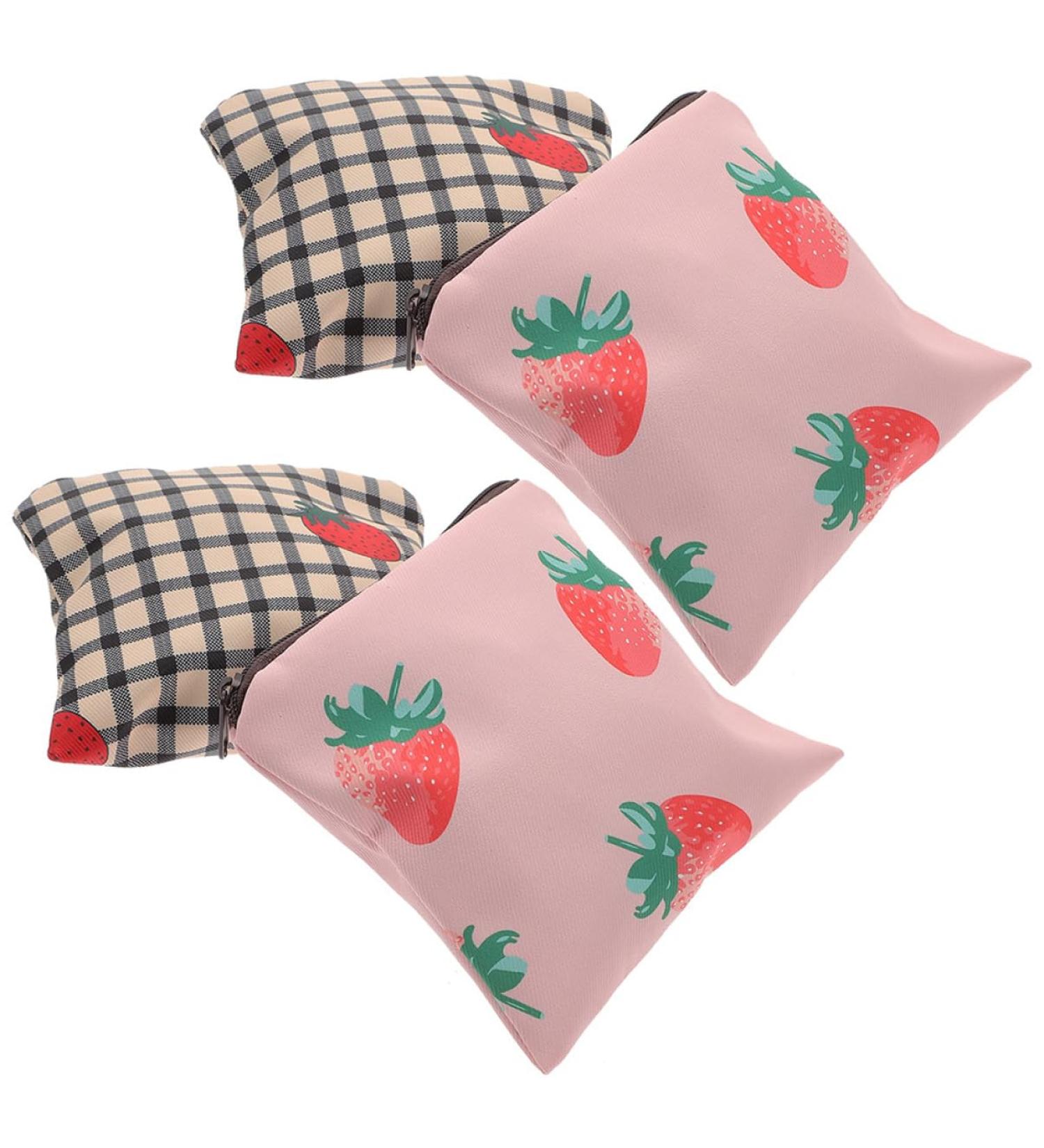 Lurrose Women's Multi-Functional Storage Bags - 4 Piece Lipstick and Bandage Pocket Set for First Period Essentials - Durable Polyester Napkin Holders - Buy Online on GoSupps.com