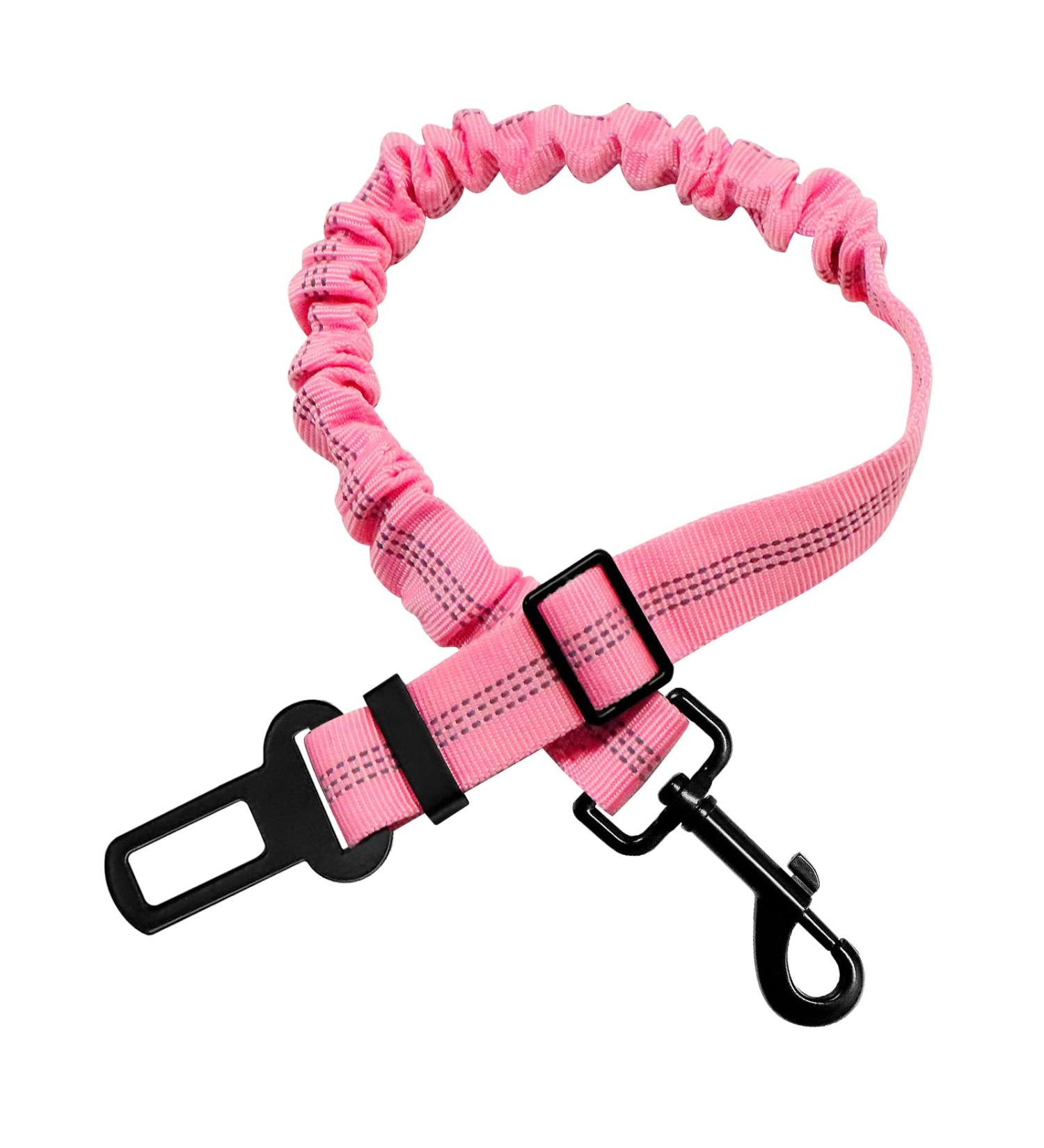 Dog Car Harness Dog Seat Belts for Cars UK Dog Safety Seat Belt Adjustable with Elastic and Safety Buckle of Car Travel Accessories for Pets (Pink) - Buy Online on GoSupps.com