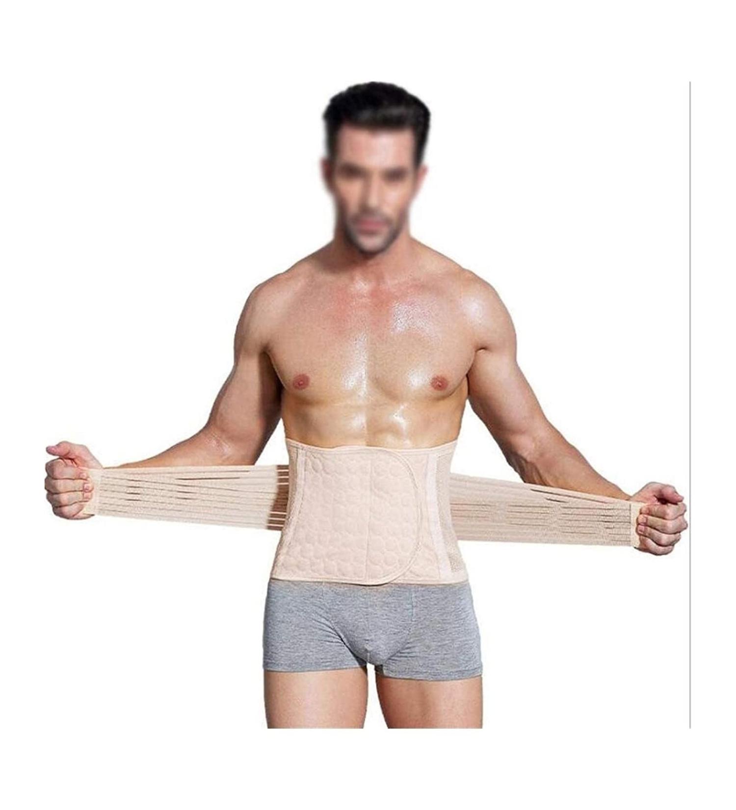 Back Bandage for Men | Double Compression Support Belt for Lower Back Pain Relief | Herniated Disc & Sciatica Support | Slimming Wrap | Sports Federation - Black - Buy Online on GoSupps.com