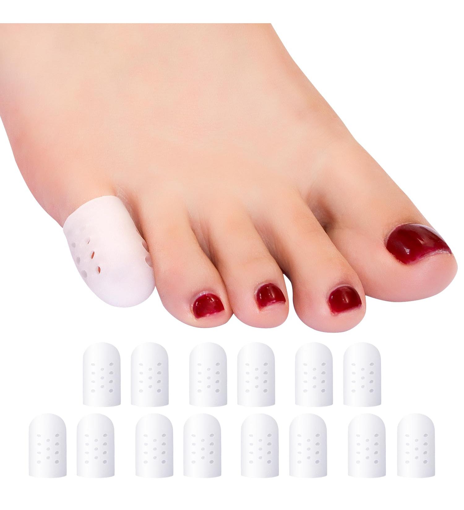Silicone Toe Protectors - 14 Pack Gel Little Toe Covers for Men Women & Kids | Breathable Cushion Sleeves for Pain Relief & Comfort - Buy Online on GoSupps.com