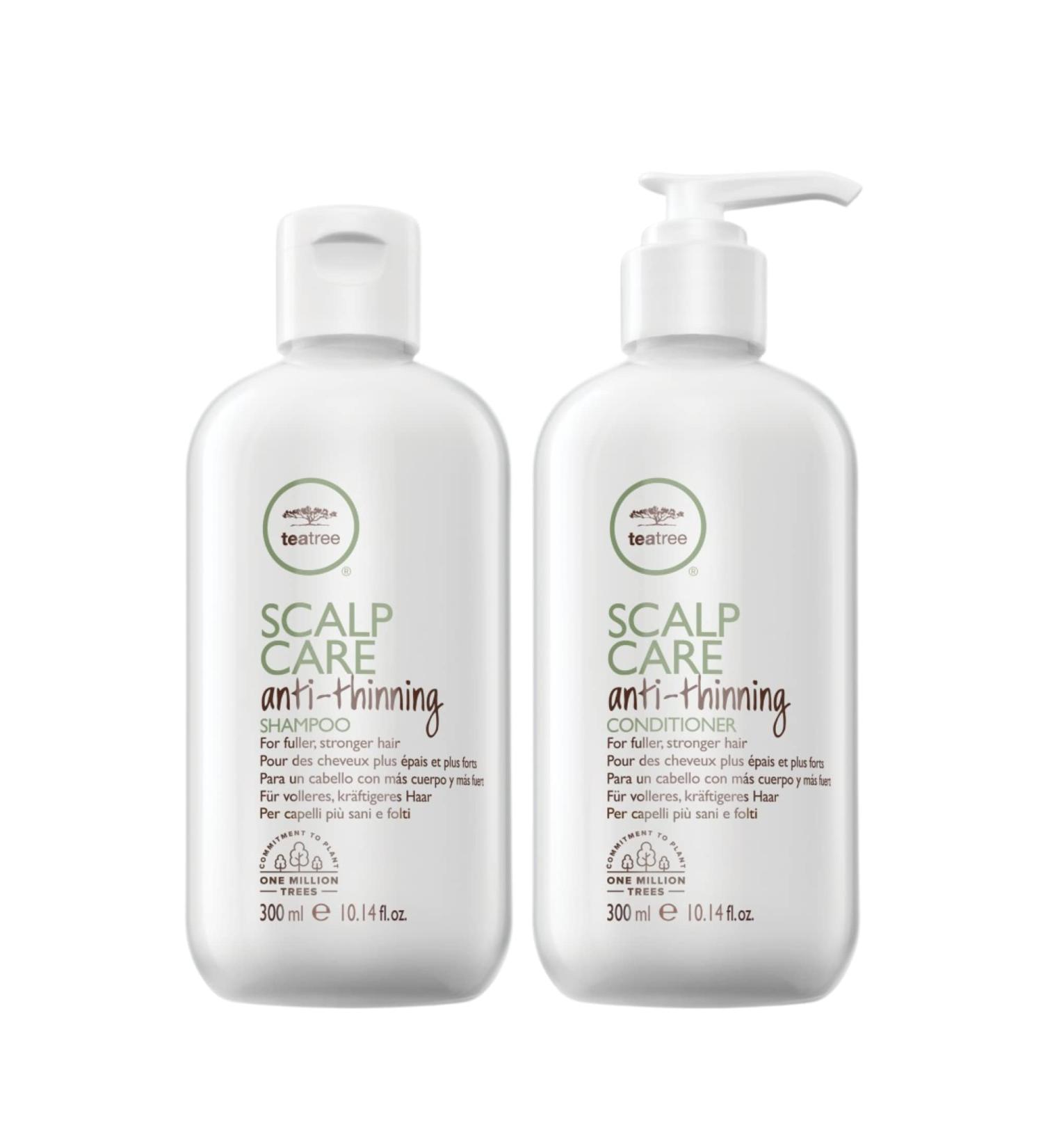 Tea Tree Scalp Care Anti-Thinning Shampoo & Conditioner Duo 10.14 fl. oz. - Promotes Hair Growth and Strength - 2-in-1 Shampoo & Conditioner Set - Buy Online on GoSupps.com