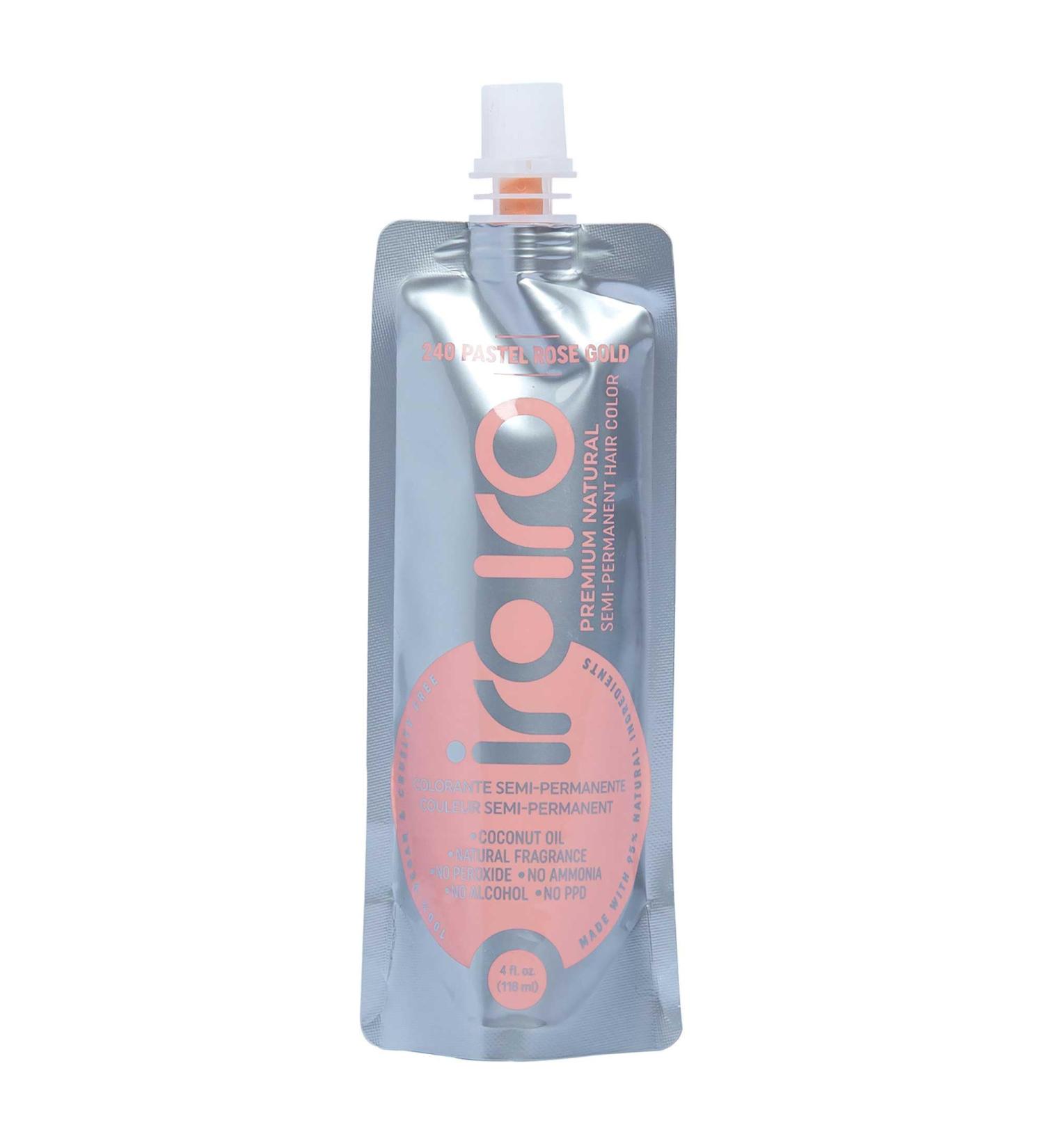 IROIRO Premium Natural Semi-Permanent Hair Color 240 Pastel Rose Gold - 4oz | Long-Lasting Vibrant Color for All Hair Types - International Shipping Available - Buy Online on GoSupps.com