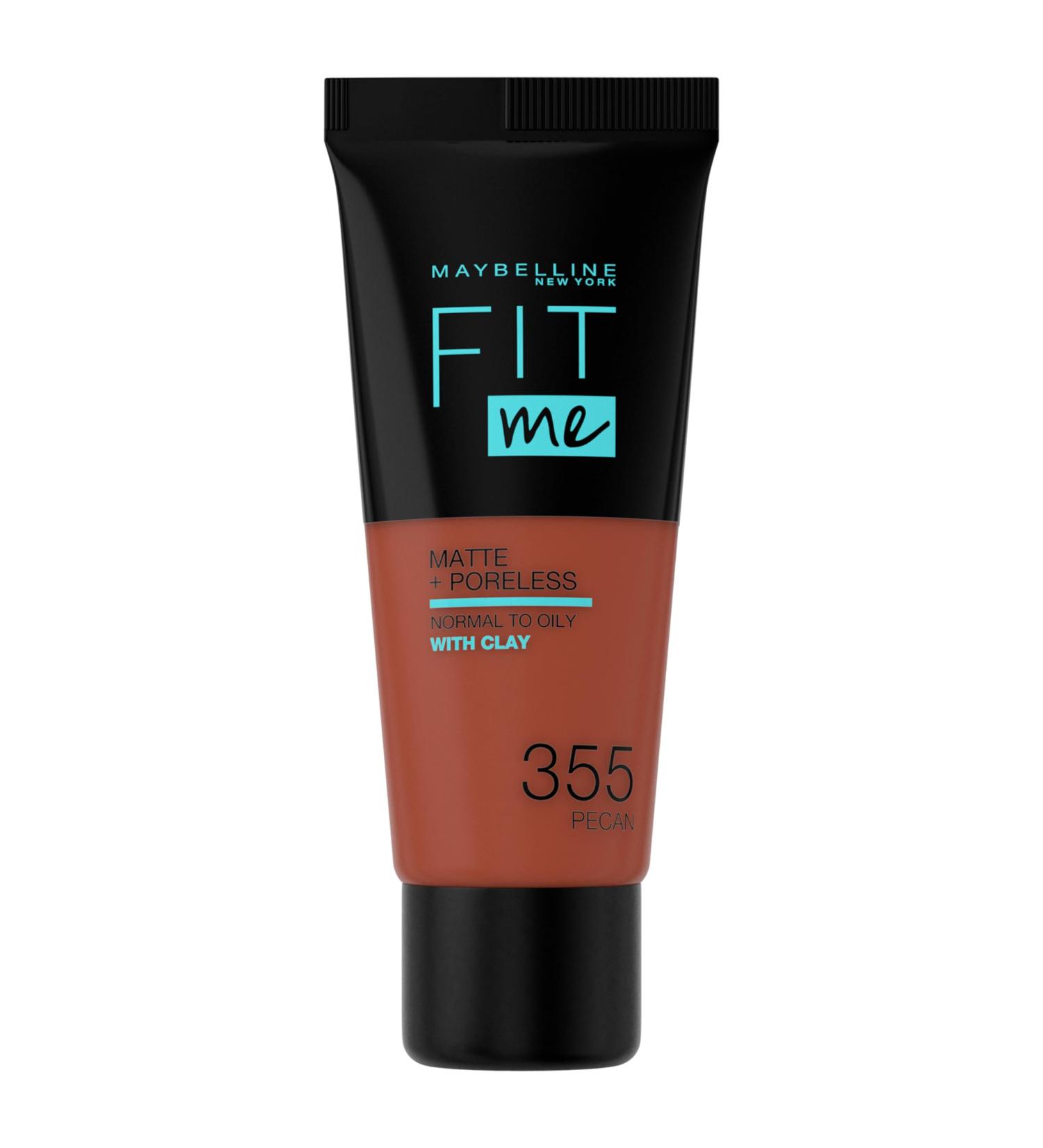 Maybelline Fit Me Matte & Poreless Liquid Makeup No. 355 Pecan - 30ml (1 Pack) | Moisturizing Foundation for All Skin Tones - Buy Online on GoSupps.com