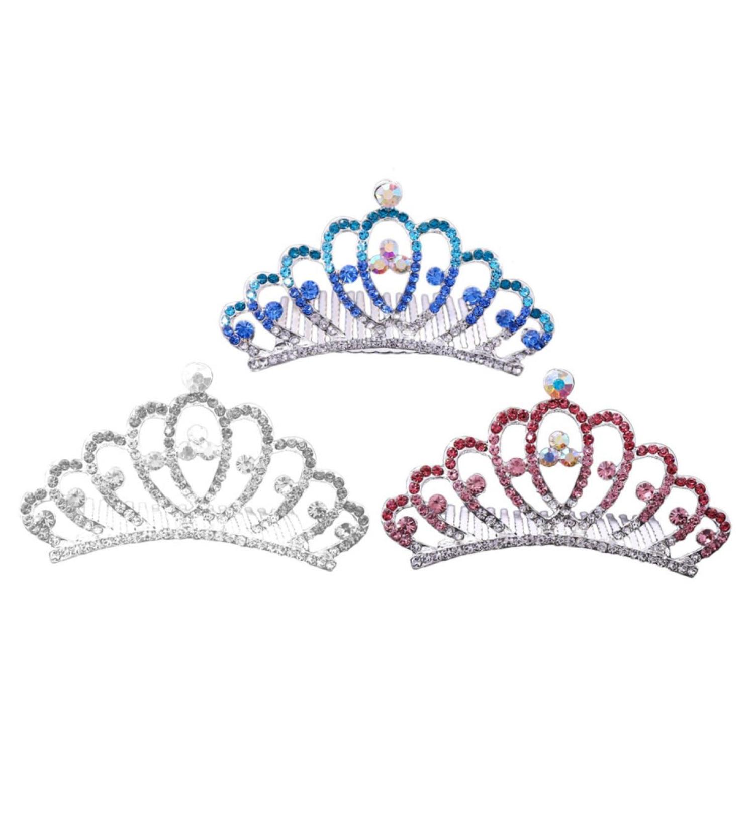Beaupretty Kids girls princess Side hair comb Mini Tiara Hair Clips combs for kids Princess Accessories kids comb women Tiara Comb mini tiara comb multicolor girl child Comb - Buy Online on GoSupps.com