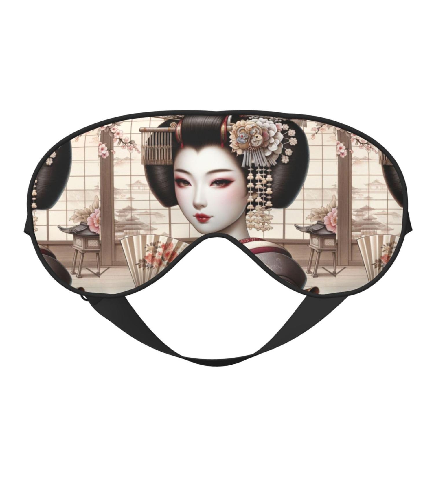 Unisex Double-Sided Japanese Geisha Eye Mask | Sleep Shade Cover for Ultimate Rest - Buy Online on GoSupps.com