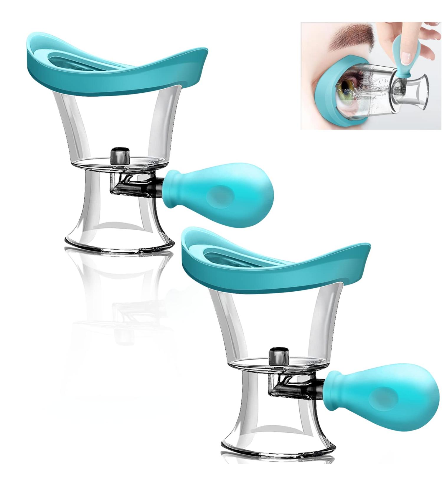 2PCS Eye Wash Cup Kit for Effective Eye Cleansing and Soothing Tired Eyes - Blue - Buy Online on GoSupps.com