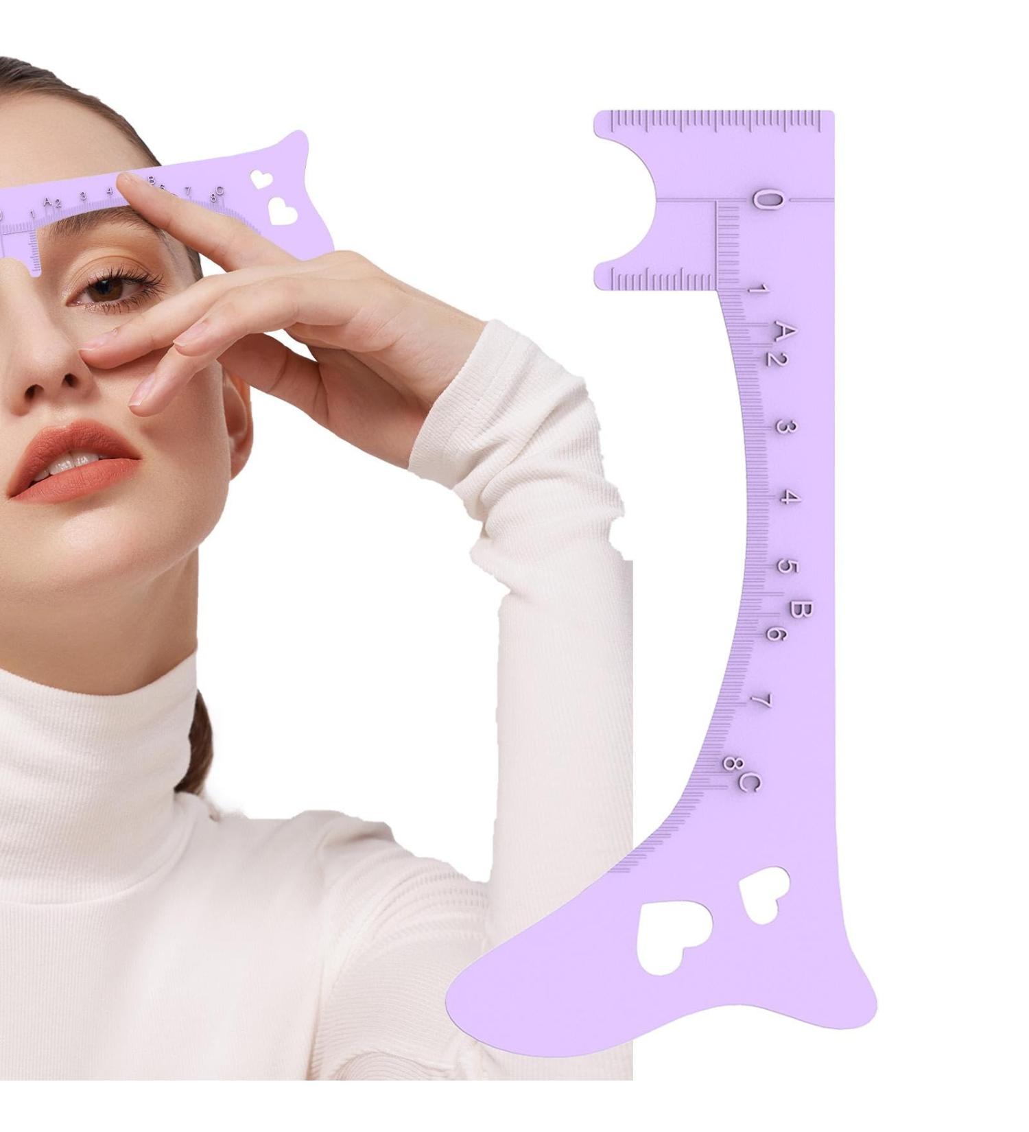 Brow Mapping Ruler Eye Liner Guide for Eye Brows Eyebrow Shaping Ruler Eye Makeup Aid Brow Measuring Tool for Beginners Eye Liner Eyelash Eyebrow Purple - Buy Online on GoSupps.com