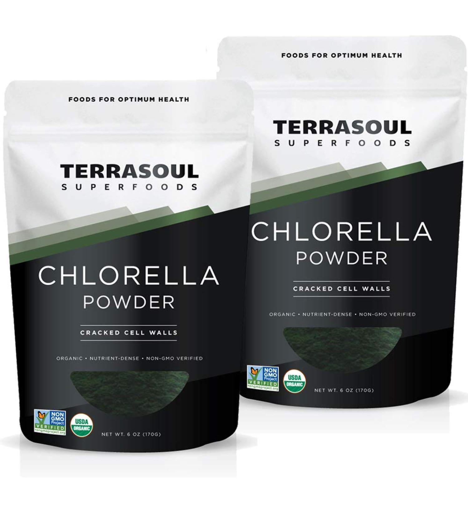 Terrasoul Superfoods Organic Chlorella Powder (Cracked Cell Walls) 12 Oz (2 Pack) - Premium Quality from Taiwan - Buy Online on GoSupps.com