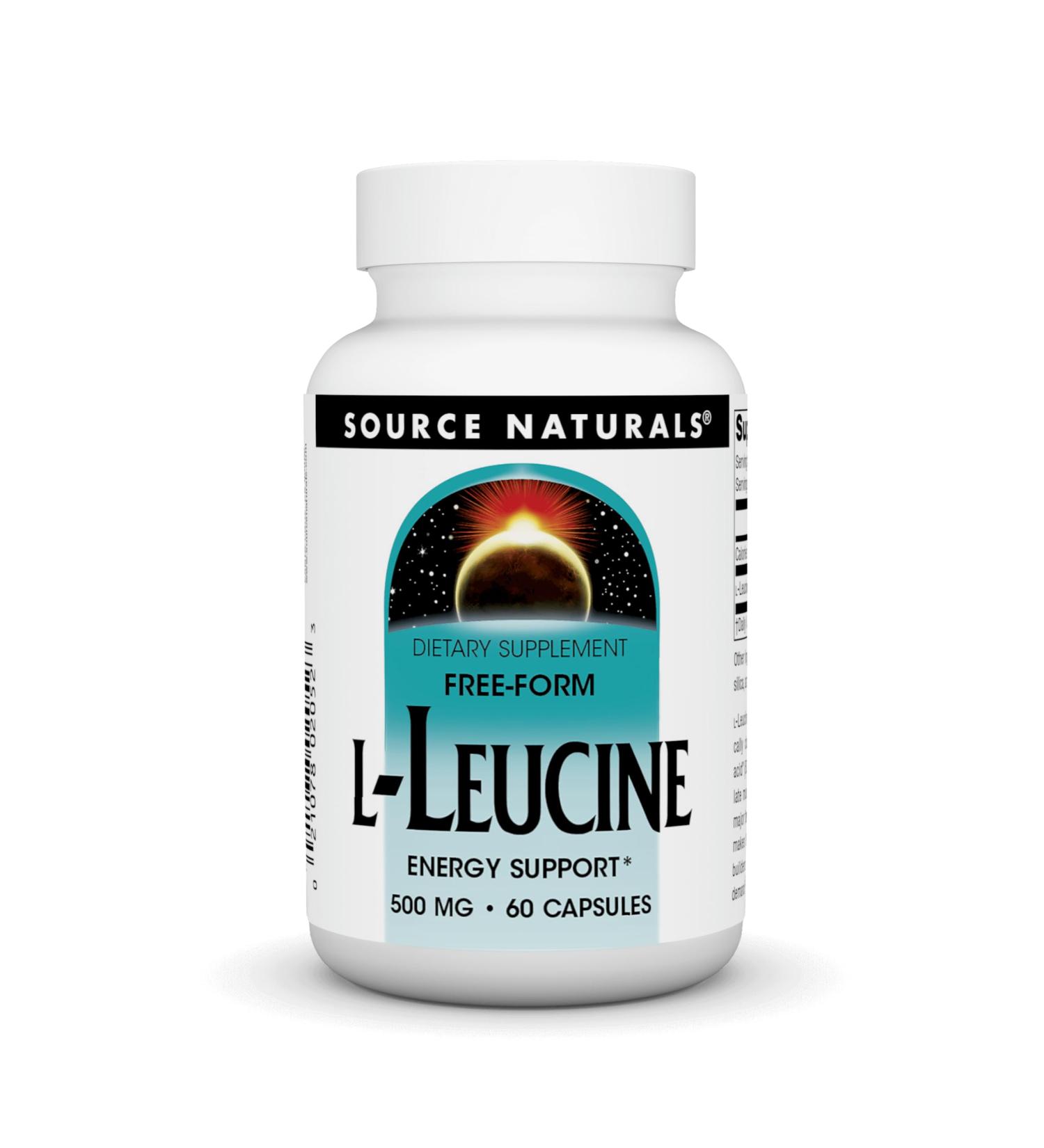Buy Source Naturals L-Leucine - Essential Amino Acid Supplement for Energy - 60 Capsules | International Shipping - Buy Online on GoSupps.com