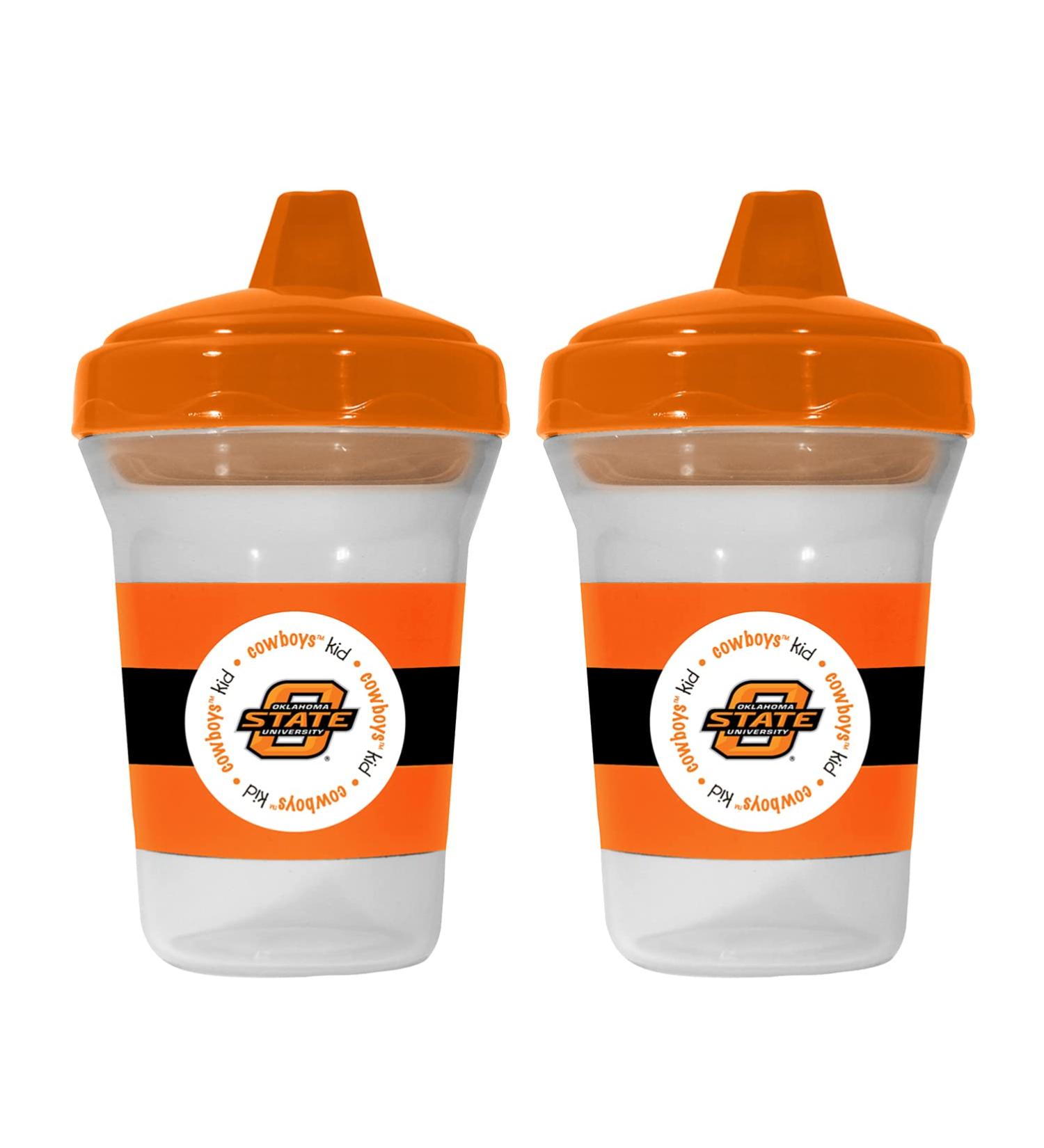 BabyFanatic Sippy Cup 2-Pack - NCAA Oklahoma State Cowboys - Officially Licensed Toddler & Baby Cup Set