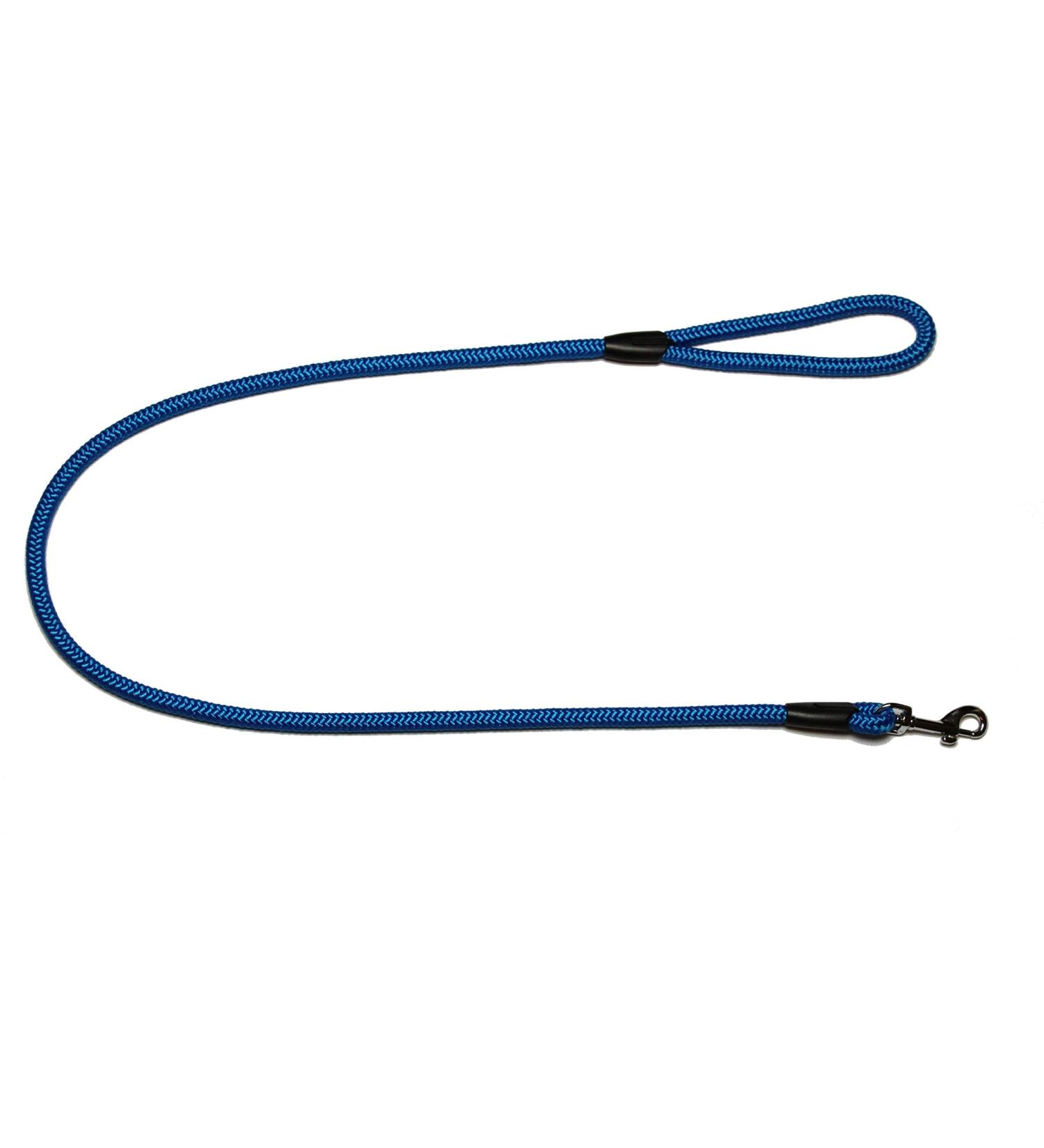 Leash - Rope leash with hand loop Basic 10mm 27 colours 7 lengths (1.20 m blue) 1.20 m blue