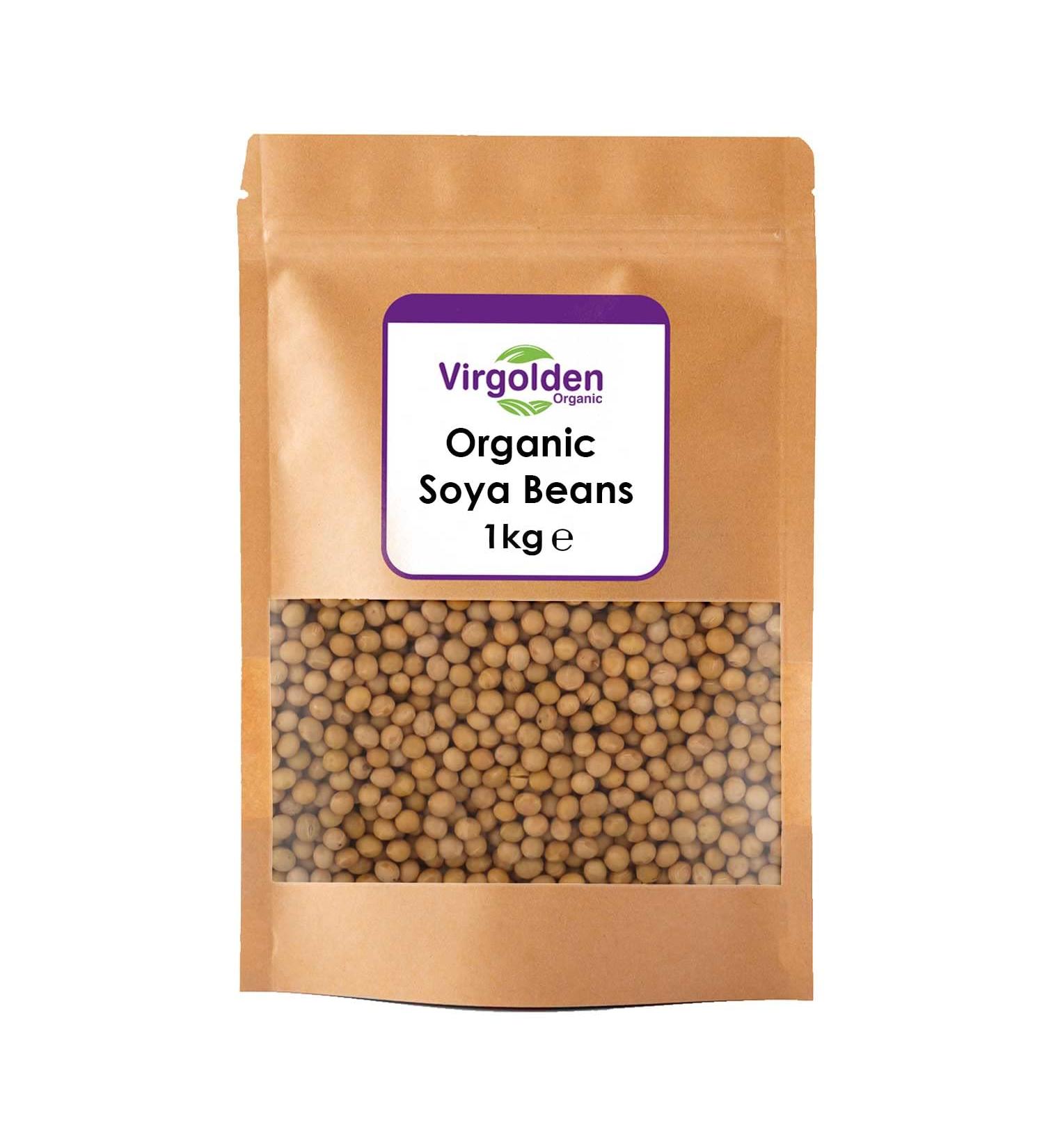 Organic SOYA Beans 1kg by Virgolden Organic - Buy Online on GoSupps.com