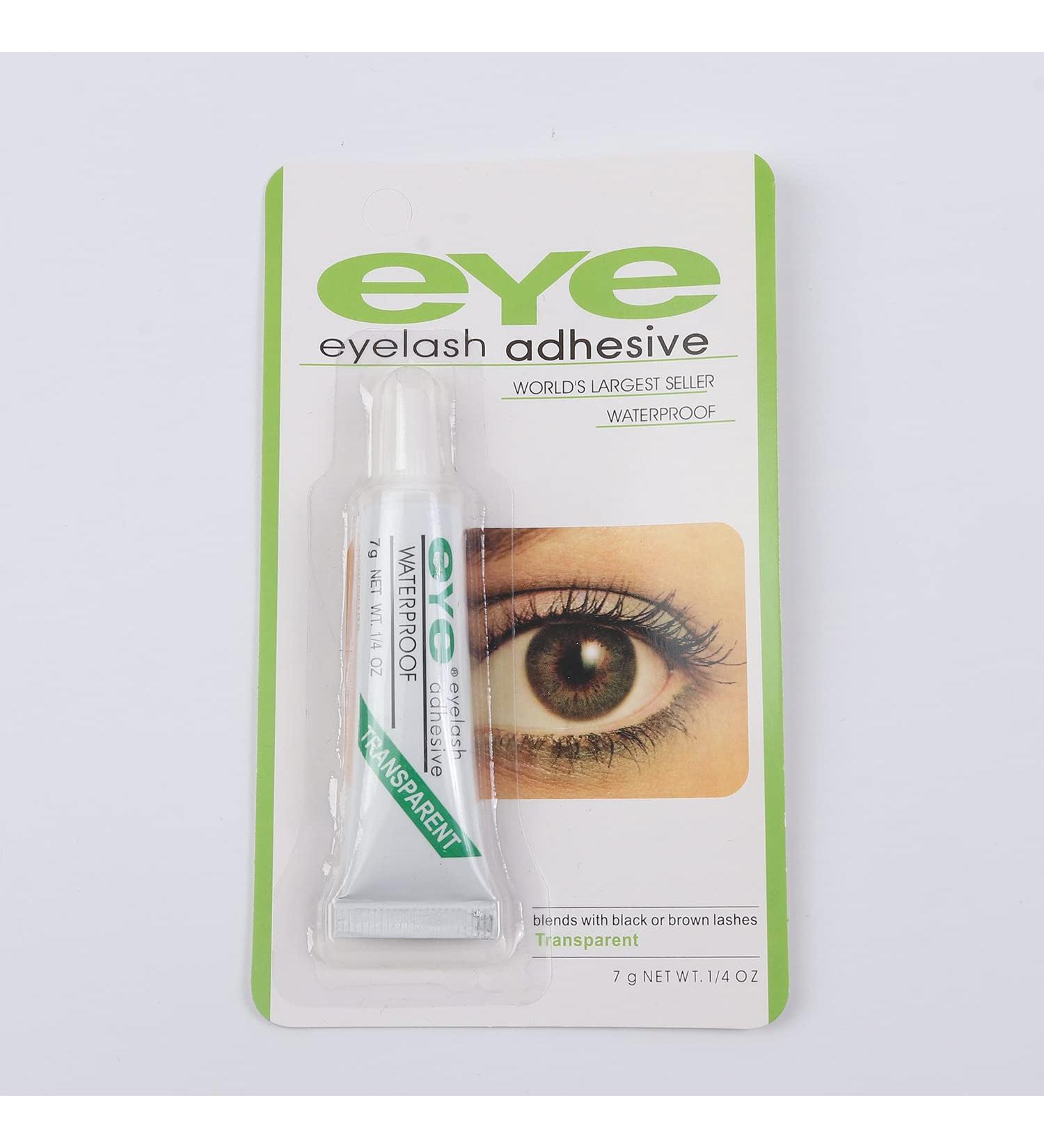 Eyelash glue False Eyelash Clear Glue Super Hold Eye Lash Glue 7g Eyelash Glue Drys Clear Lash Extension Adhesive New Waterproof Formula Strong Hold (clear) (Clear Glue)